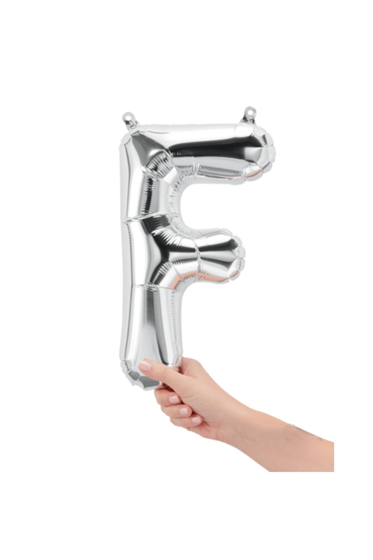 16'' Harf Folyo Balon Silver 35 cm  ( F )