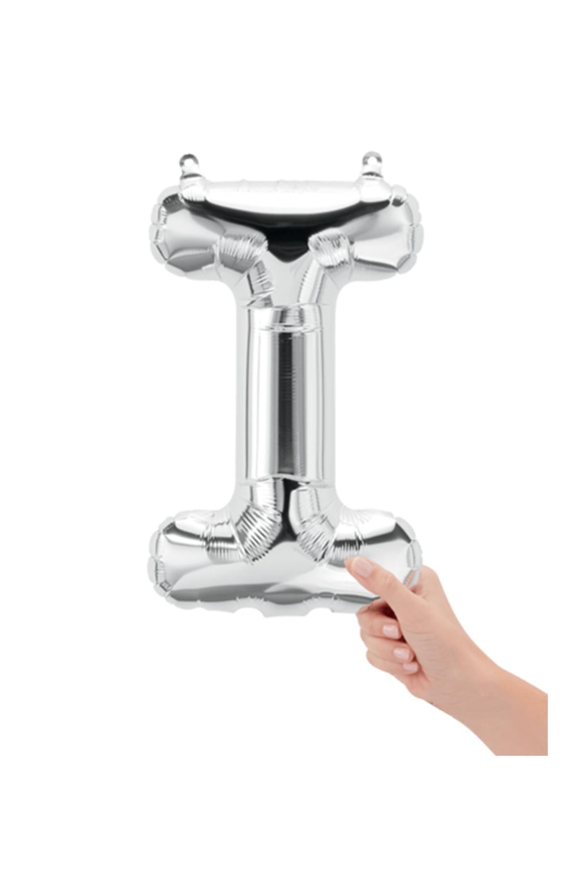 16'' Harf Folyo Balon Silver 35 cm  ( I )