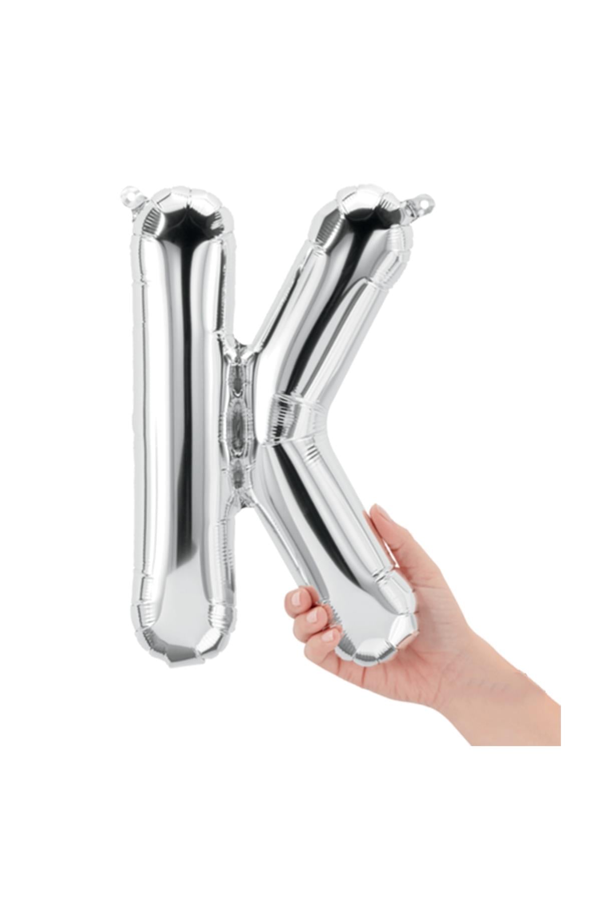 16'' Harf Folyo Balon Silver 35 cm  ( K )
