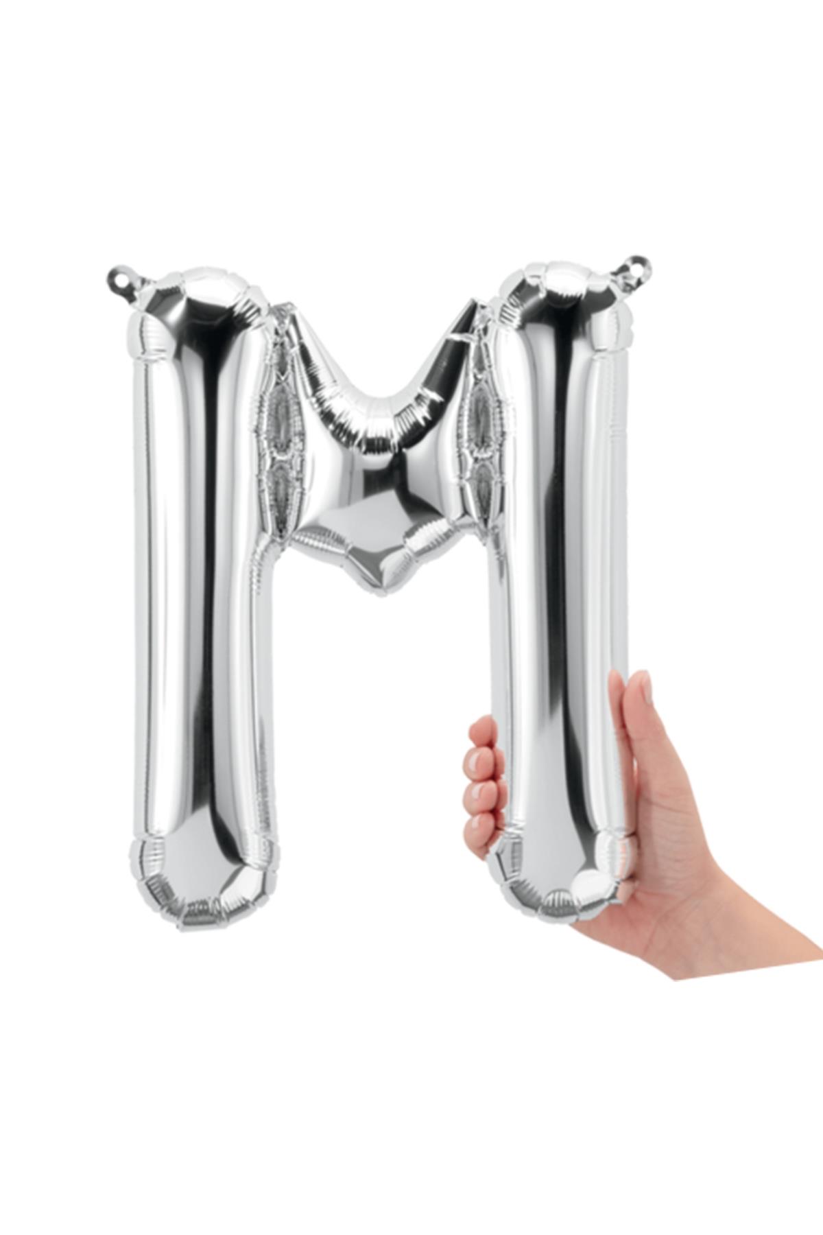16'' Harf Folyo Balon Silver 35 cm  ( M )