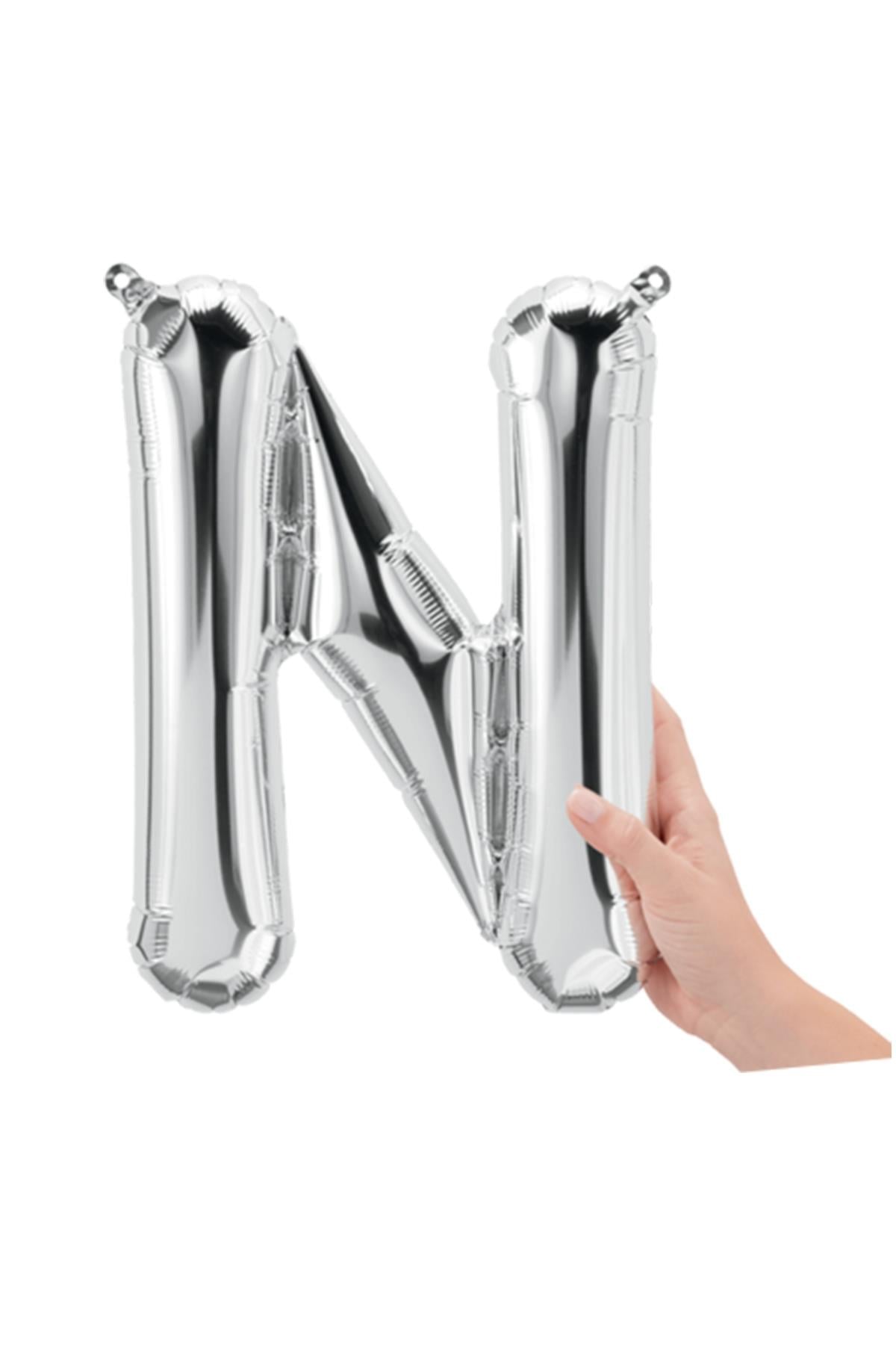 16'' Harf Folyo Balon Silver 35 cm  ( N )