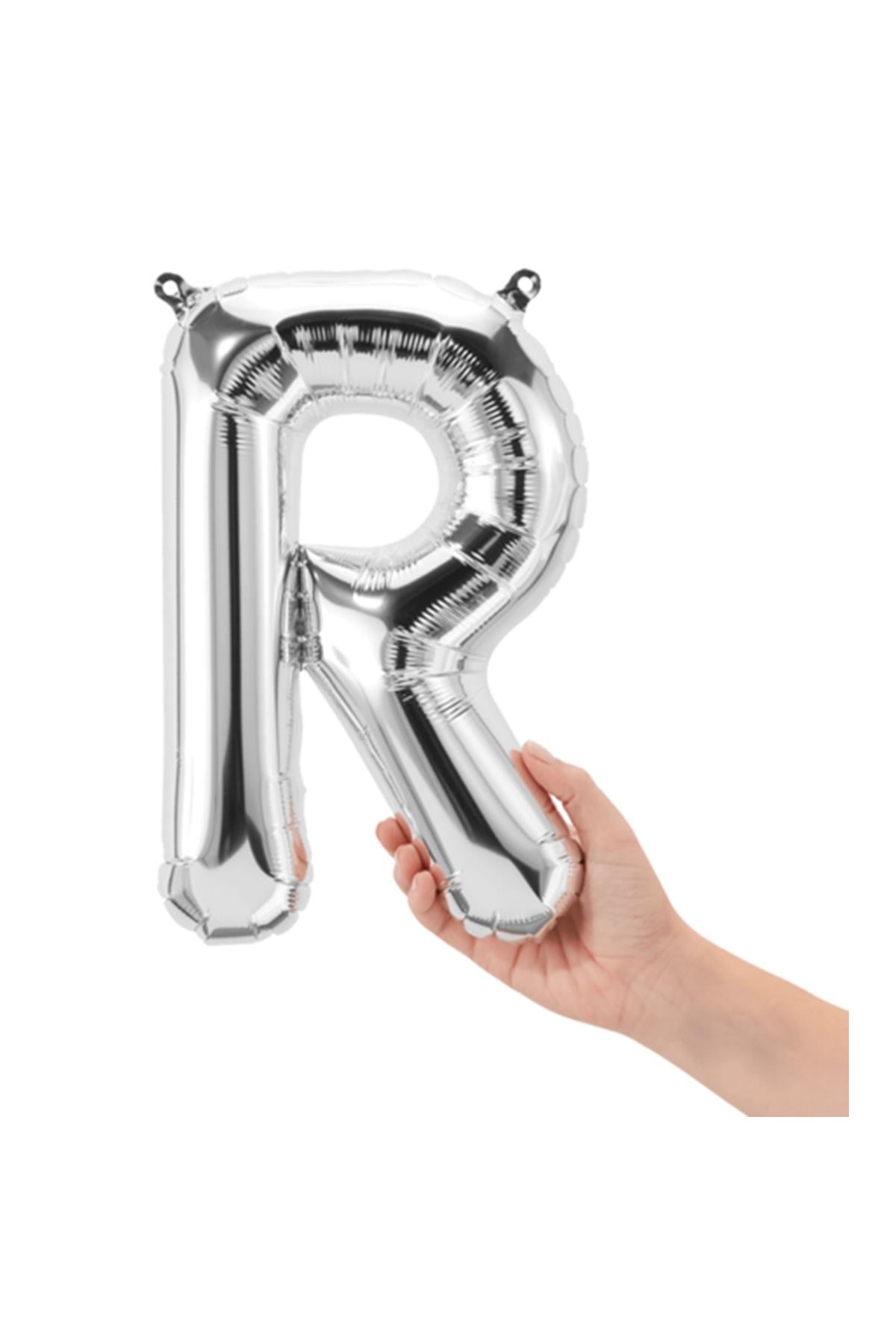 16'' Harf Folyo Balon Silver 35 cm  ( R )