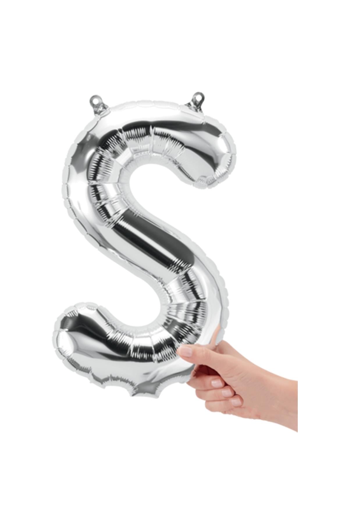 16'' Harf Folyo Balon Silver 35 cm  ( S )