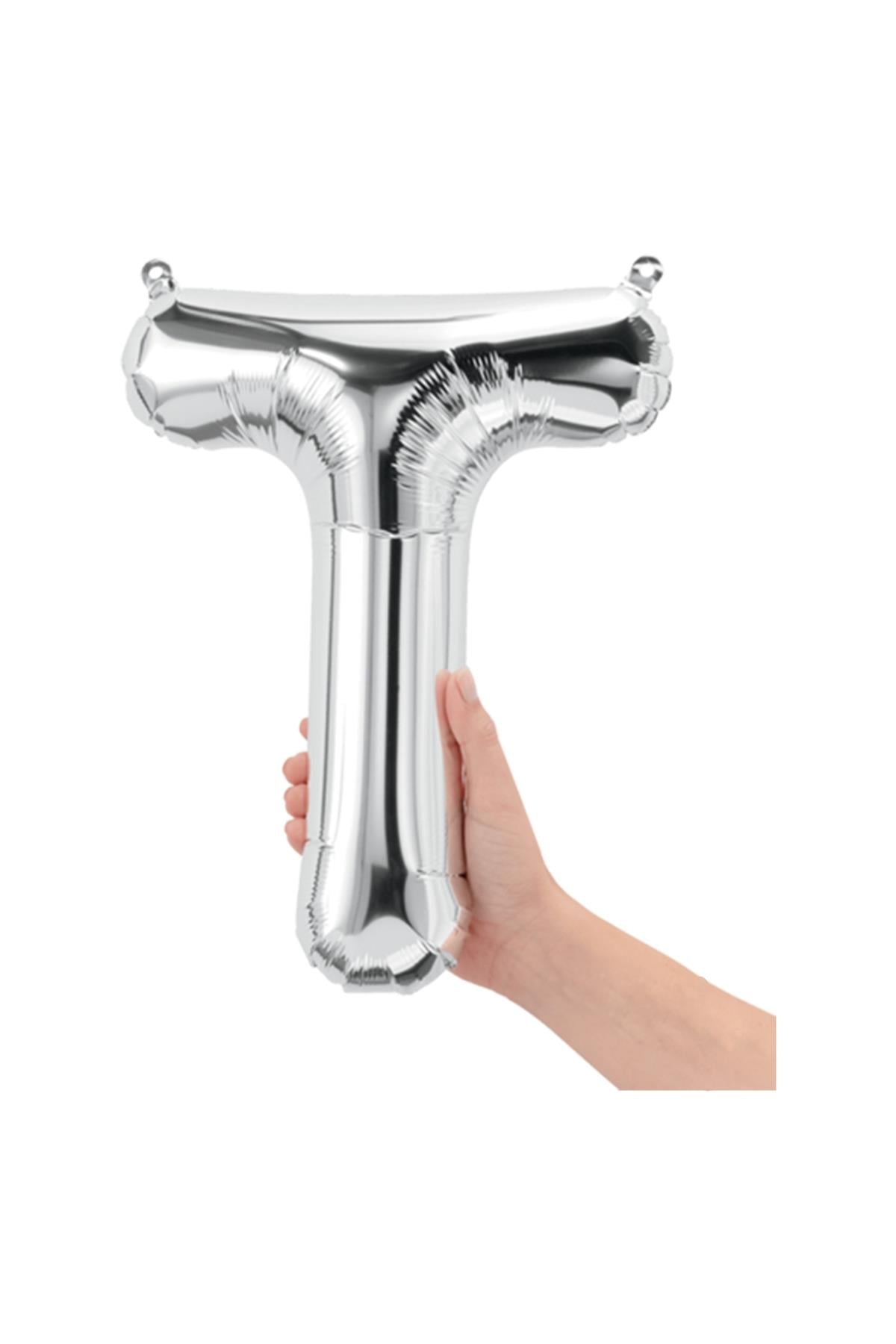 16'' Harf Folyo Balon Silver 35 cm  ( T )