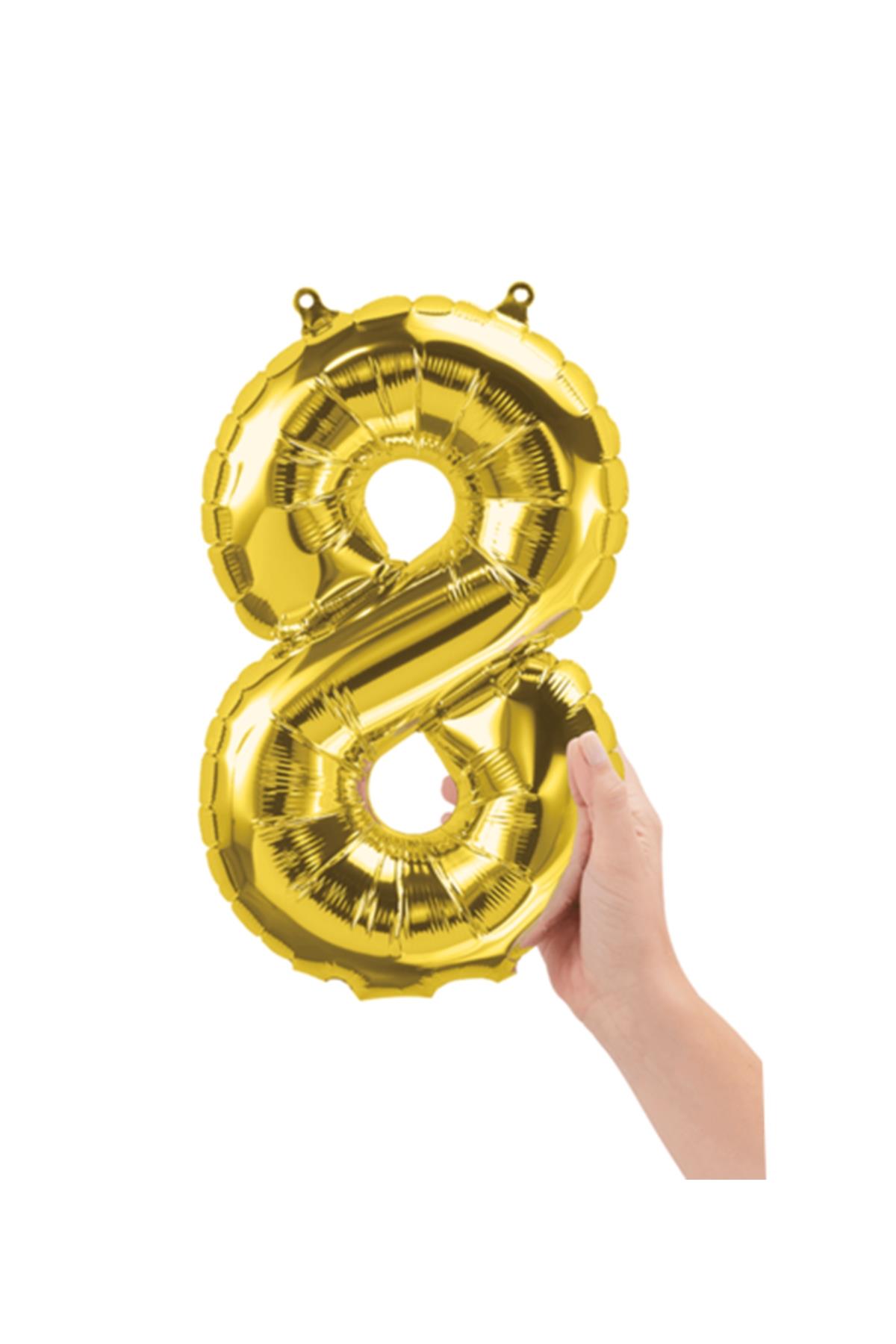 16'' Rakam Folyo Balon Gold 35 cm  ( 8 )