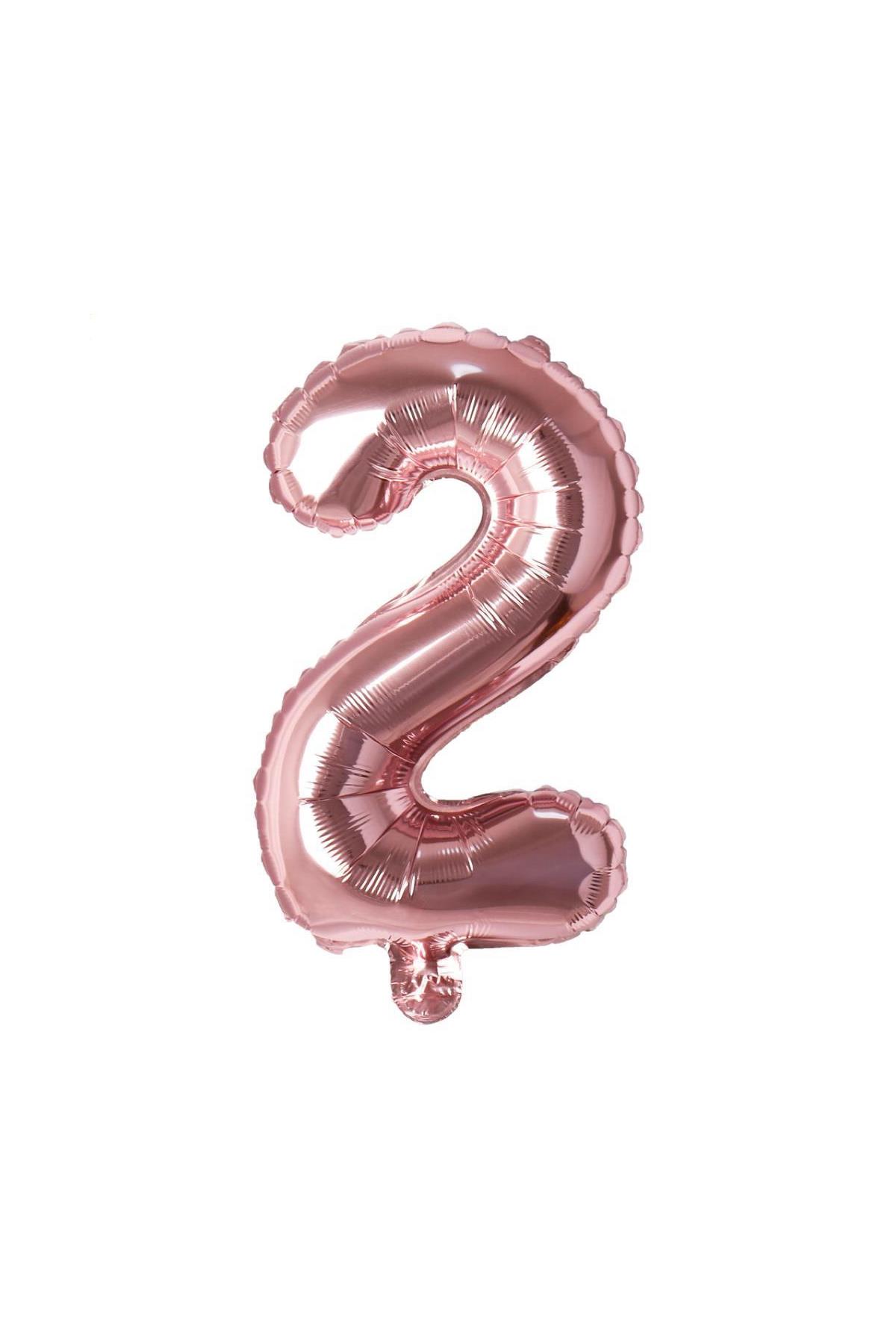 16'' Rakam Folyo Balon Rose Gold 35 cm  ( 2 )