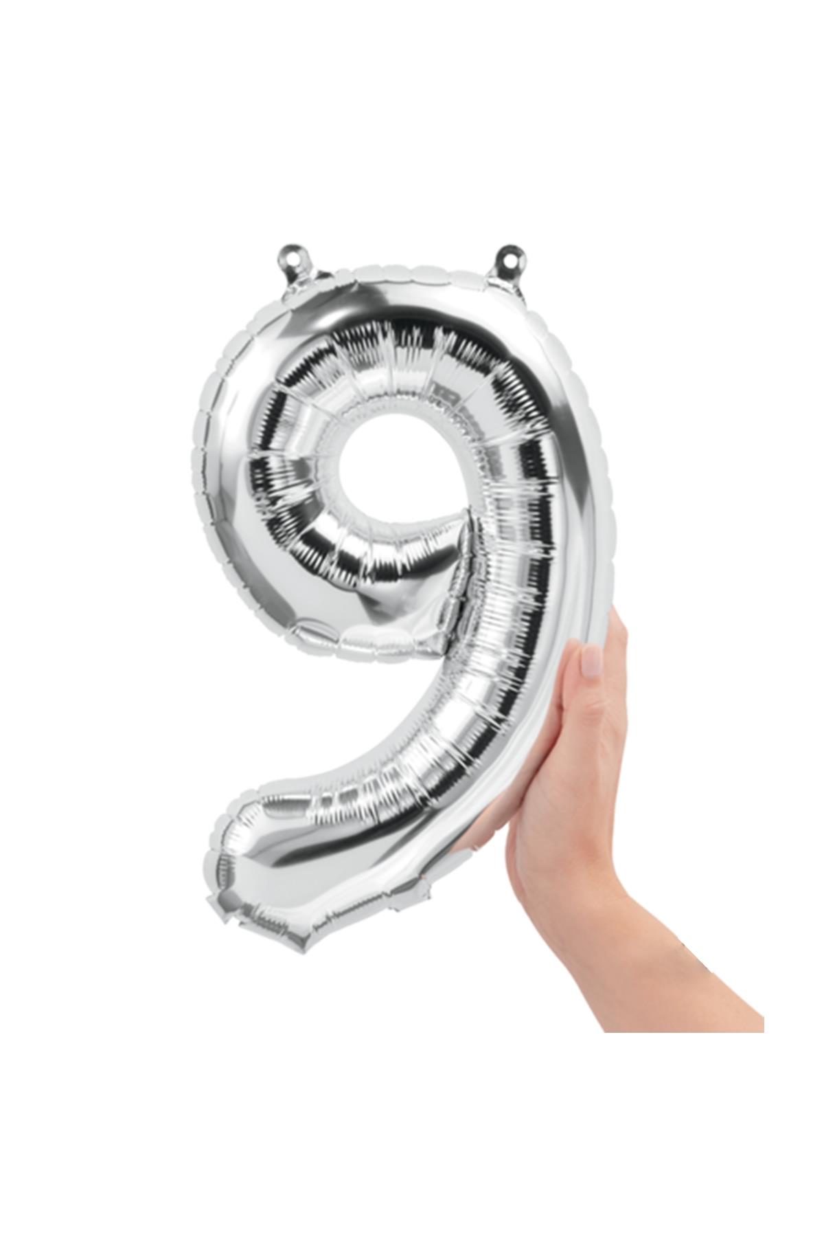 16'' Rakam Folyo Balon Silver 35 cm  ( 9 )