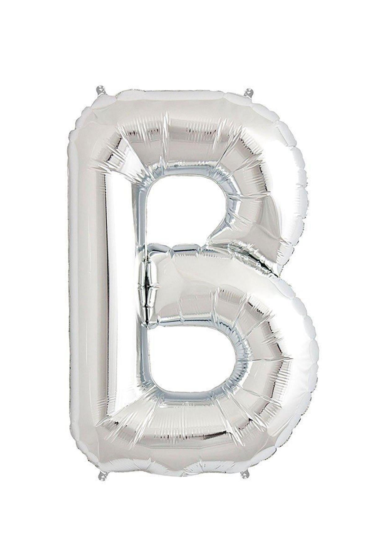 34'' Harf Folyo Balon Silver 75 cm  ( B )