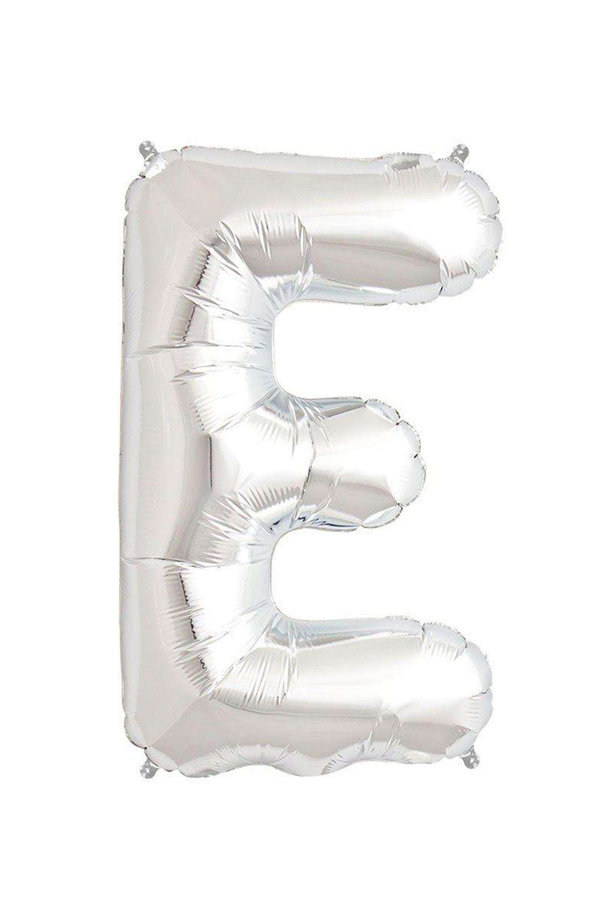34'' Harf Folyo Balon Silver 75 cm  ( E )