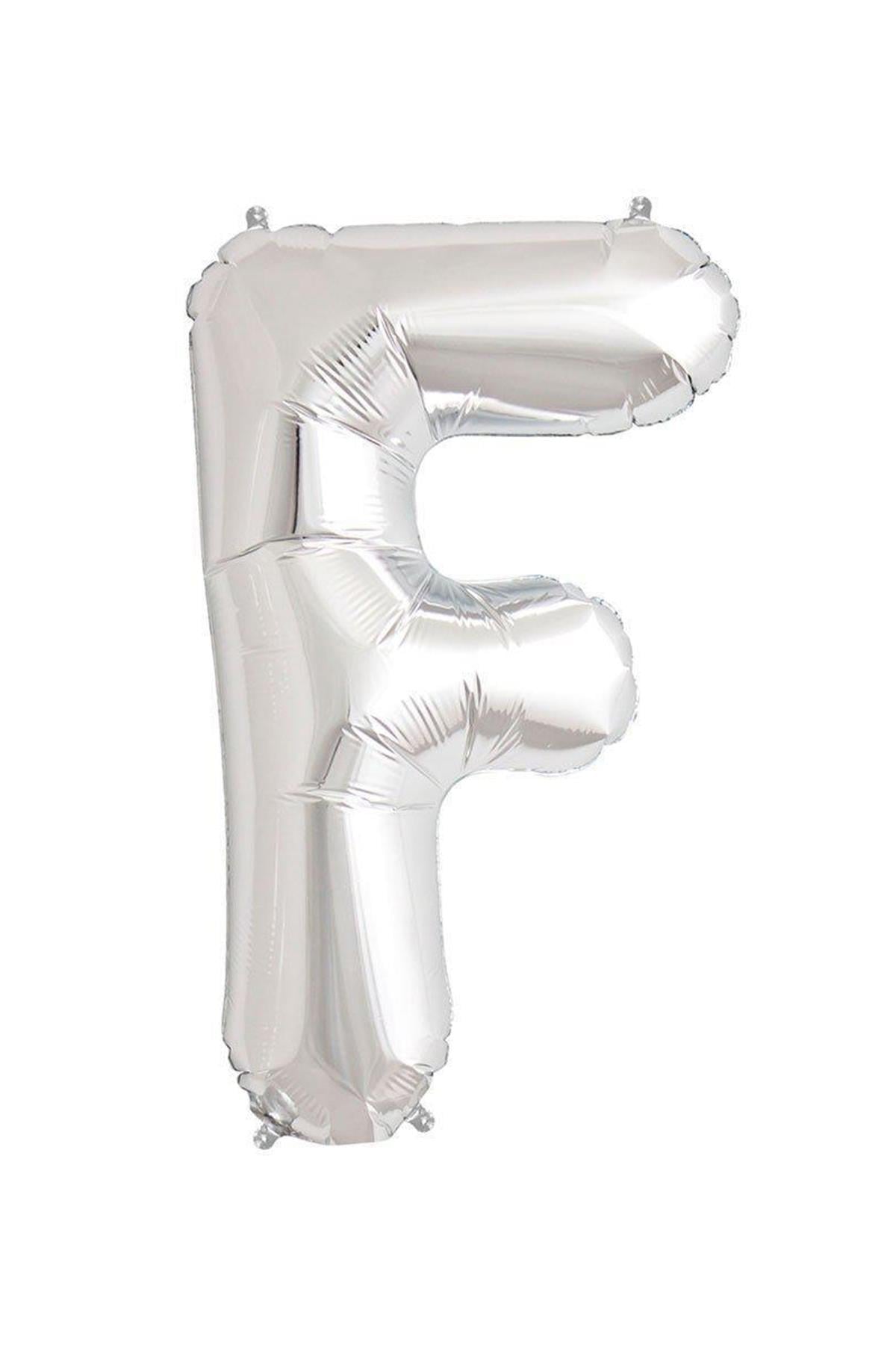 34'' Harf Folyo Balon Silver  75 cm  ( F )