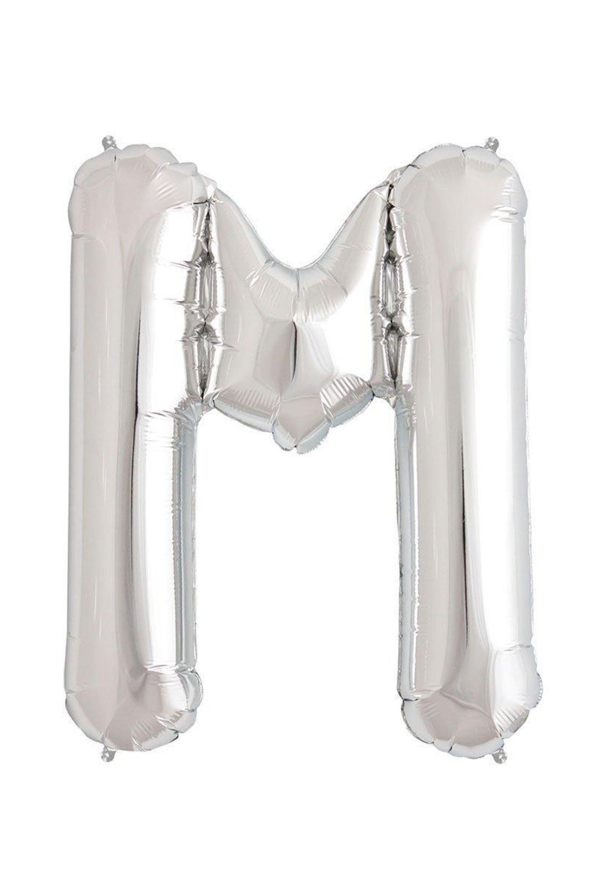 34'' Harf Folyo Balon Silver  75 cm  ( M )