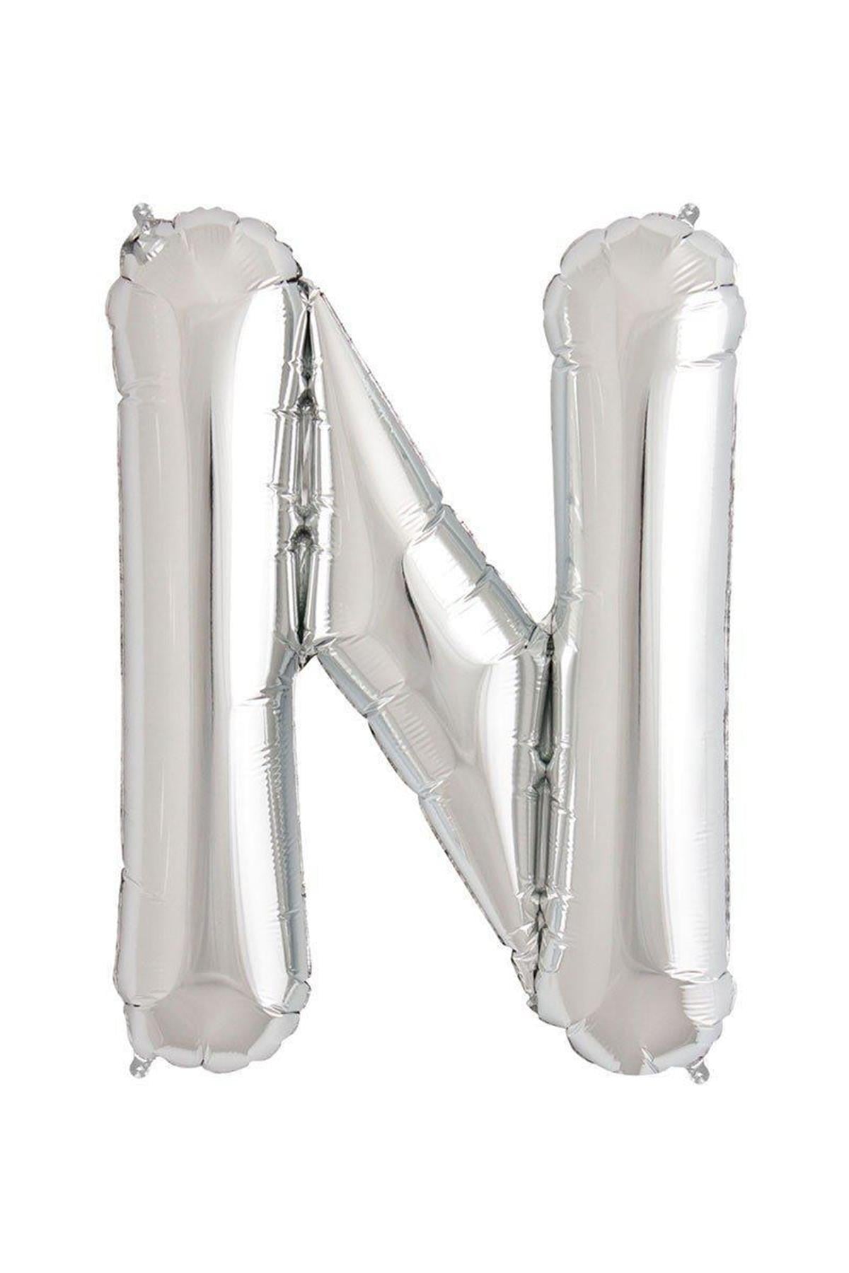 34'' Harf Folyo Balon Silver  75 cm  ( N )