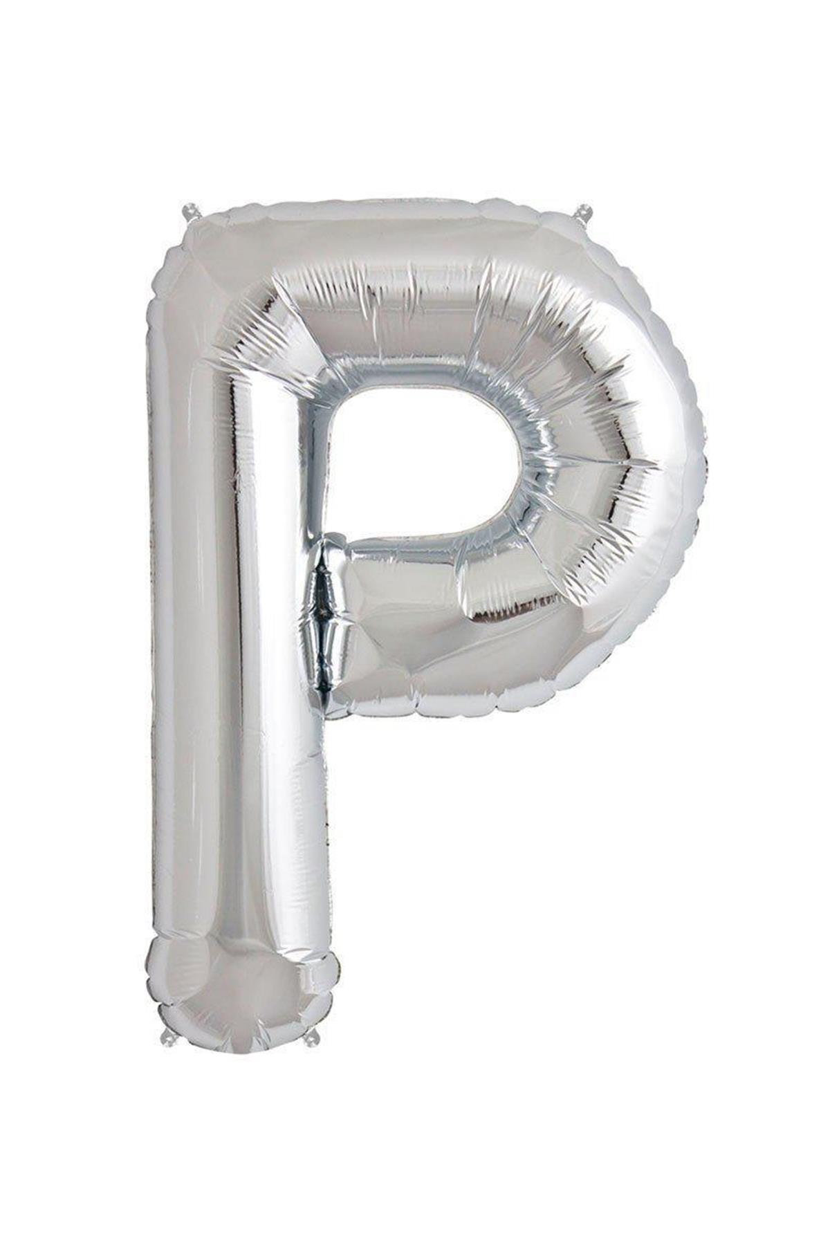 34'' Harf Folyo Balon Silver  75 cm  ( P )