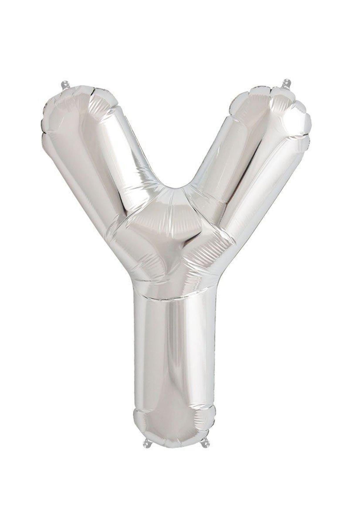 34'' Harf Folyo Balon Silver 75 cm  ( Y )