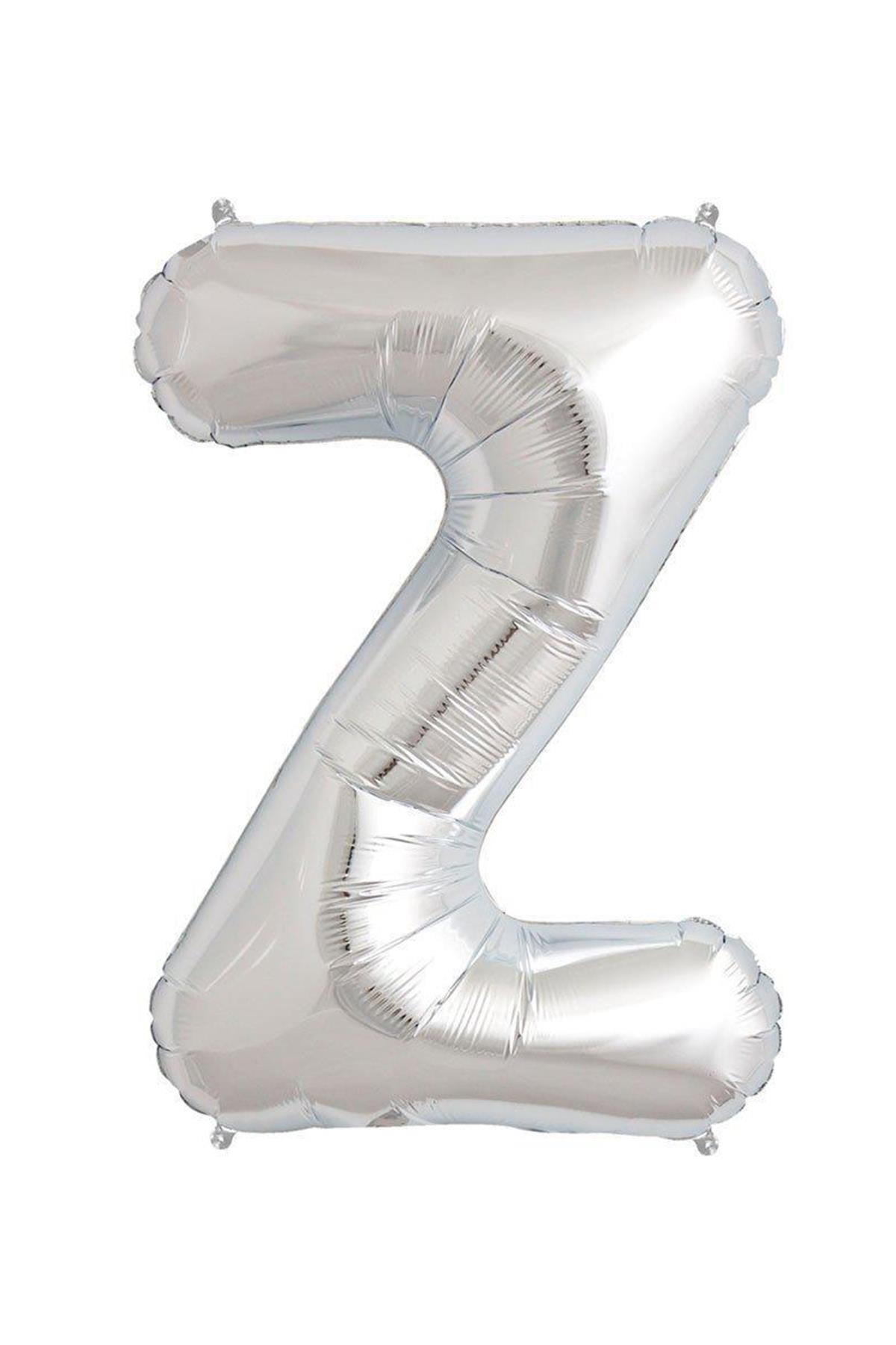 34'' Harf Folyo Balon Silver 75 cm  ( Z )
