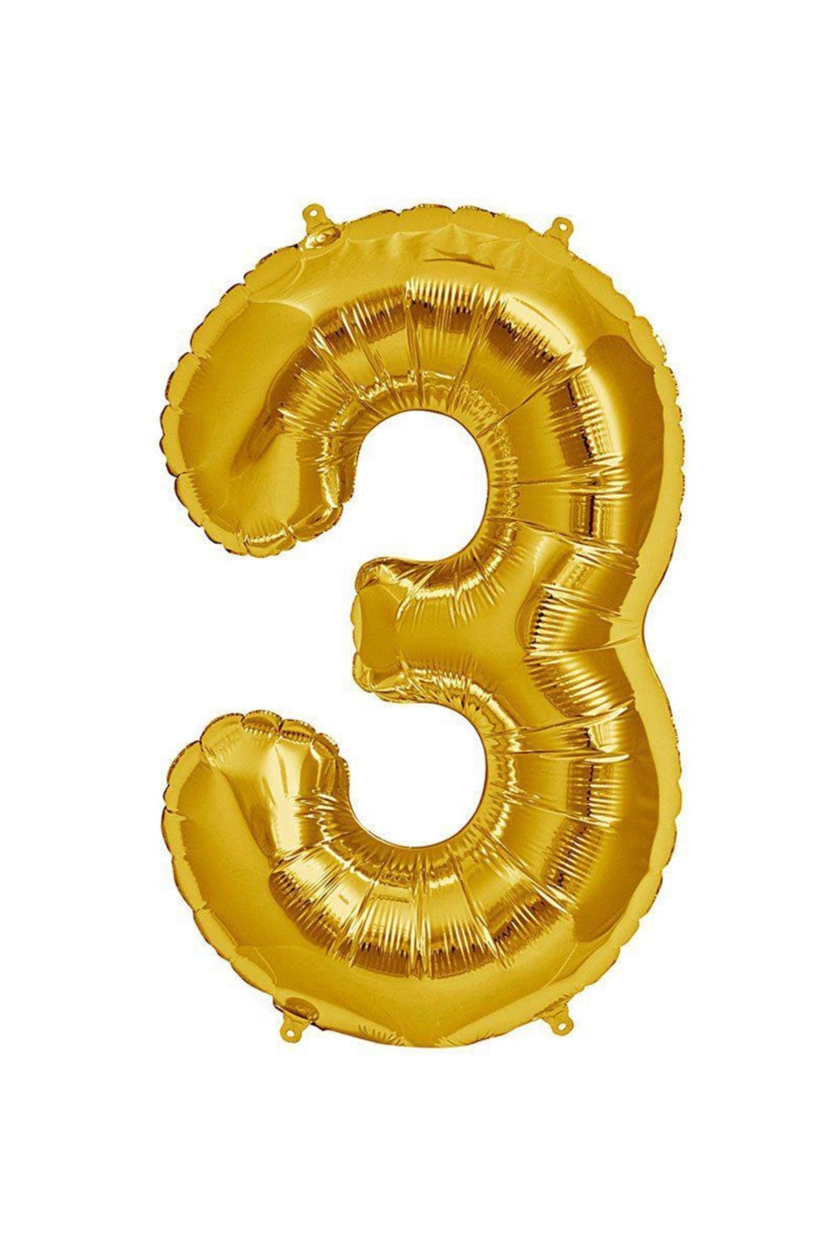 34'' Rakam Folyo Balon Gold 75 cm  ( 1 )