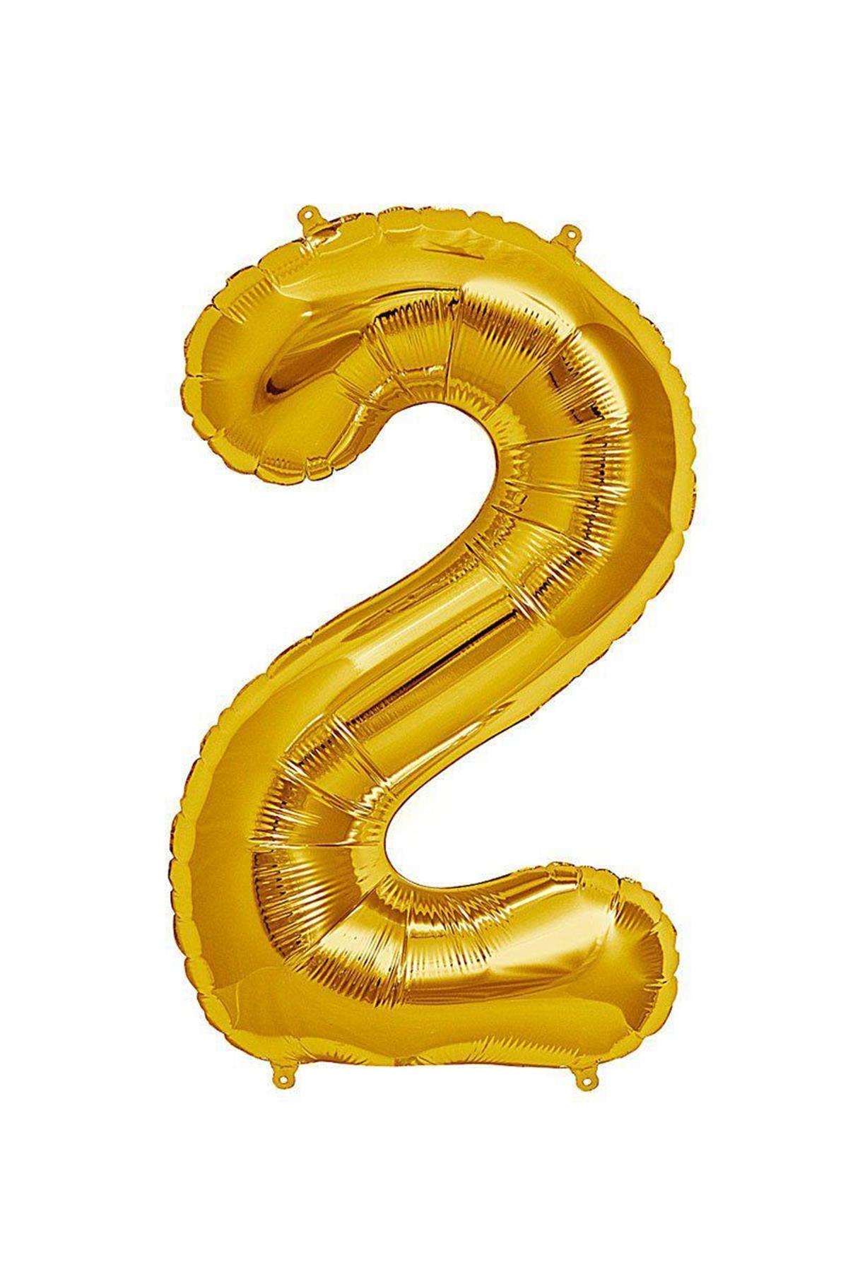 34'' Rakam Folyo Balon Gold 75 cm  ( 1 )