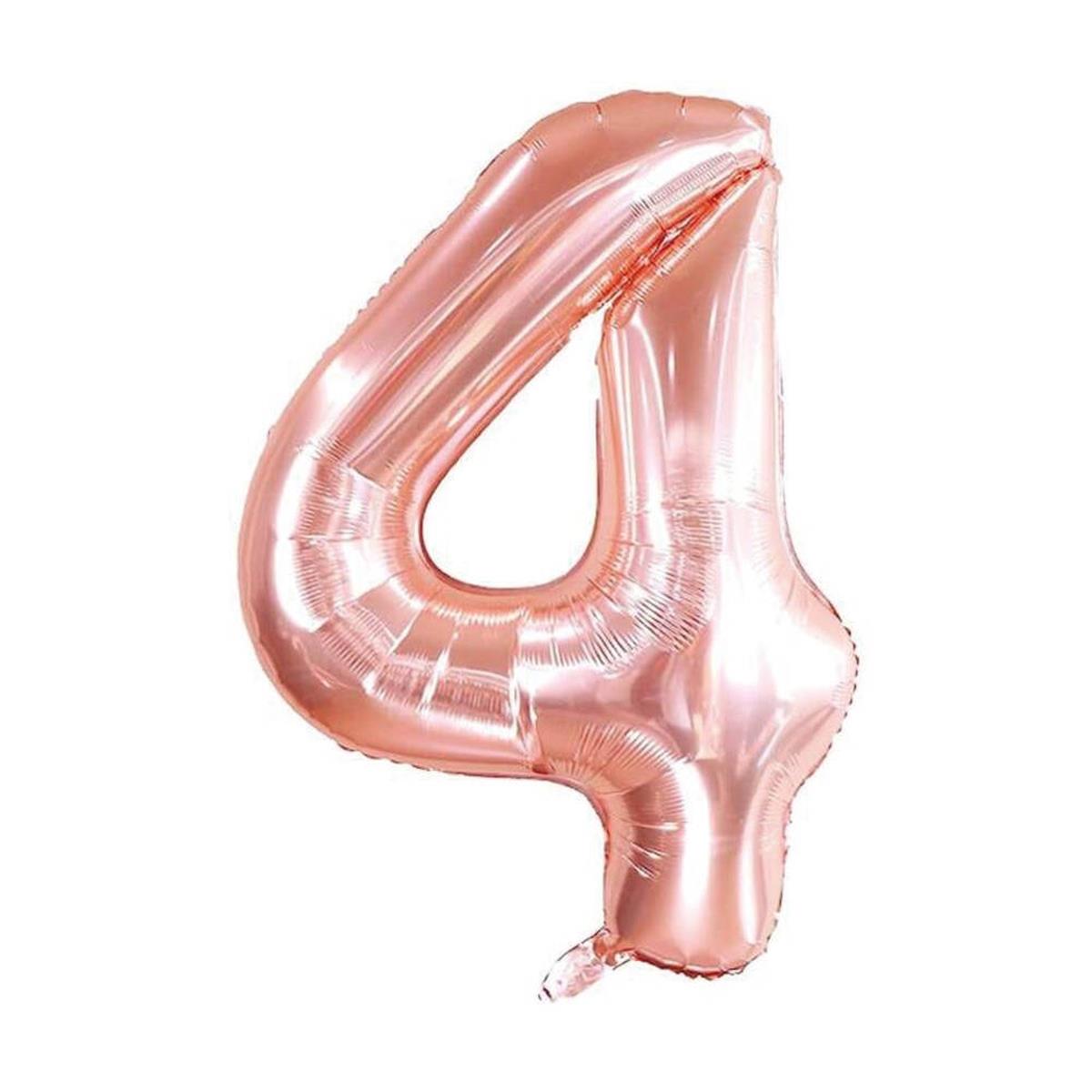 34'' Rakam Folyo Balon Rose Gold  75 cm  ( 4 )