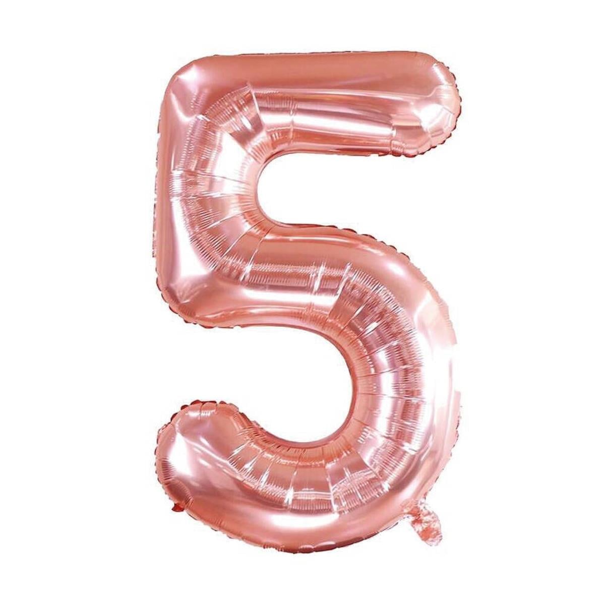 34'' Rakam Folyo Balon Rose Gold  75 cm  ( 5 )