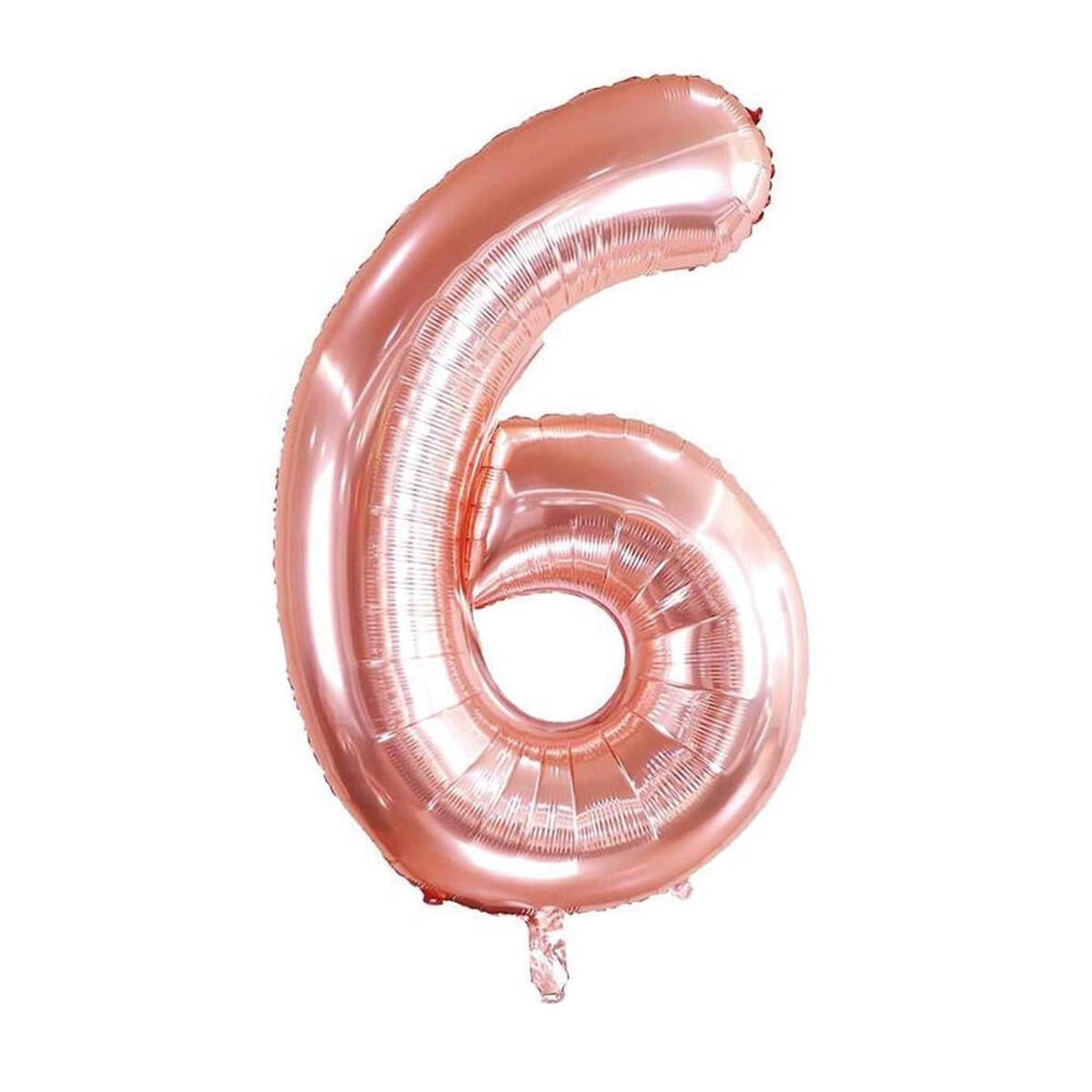 34'' Rakam Folyo Balon Rose Gold  75 cm  ( 6 )
