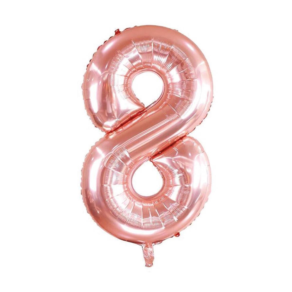 34'' Rakam Folyo Balon Rose Gold  75 cm  ( 8 )
