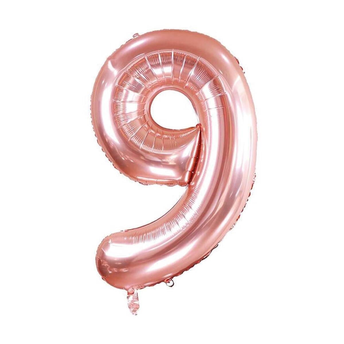 34'' Rakam Folyo Balon Rose Gold  75 cm  ( 9 )