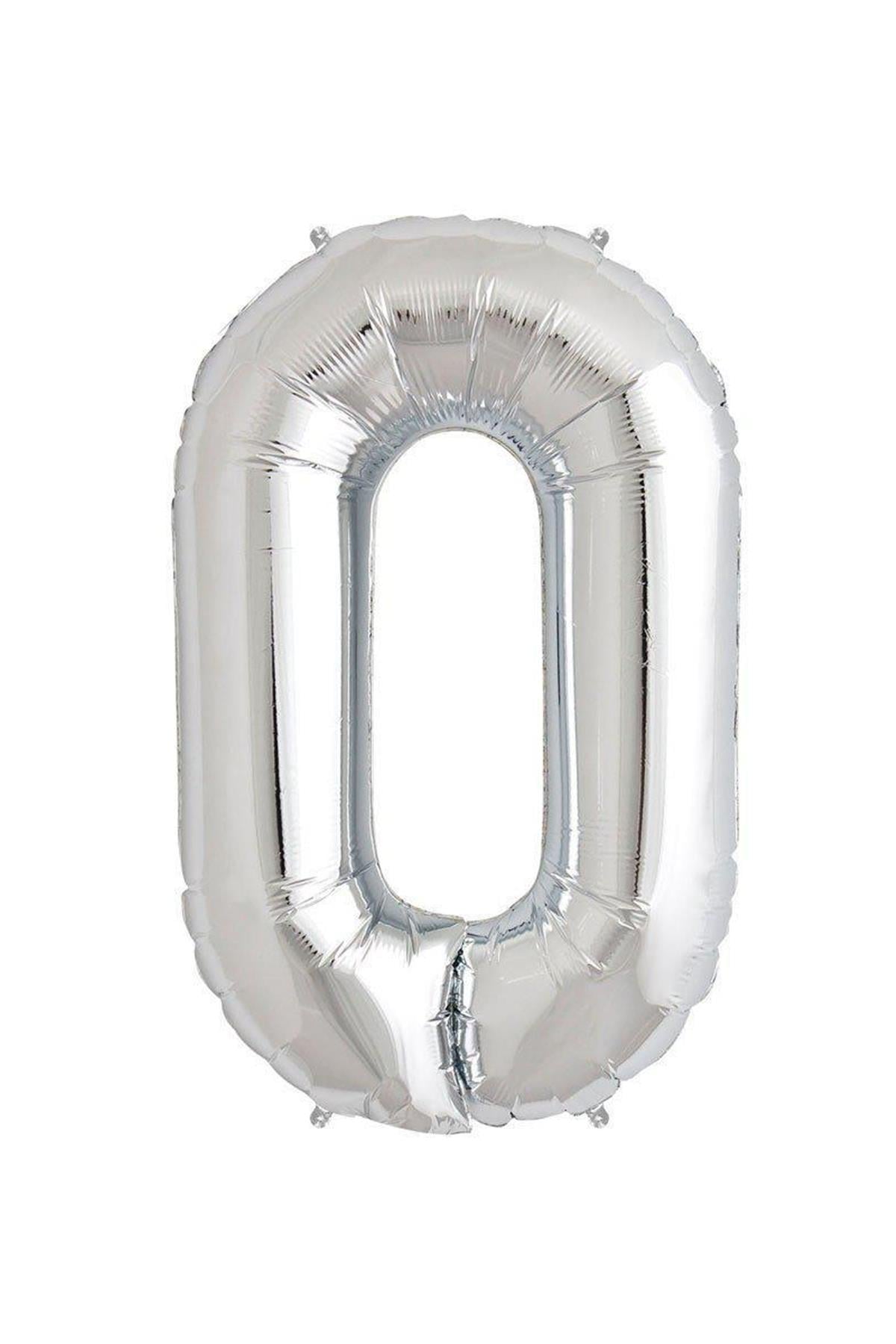 34'' Rakam Folyo Balon Silver 75 cm  ( 0 )