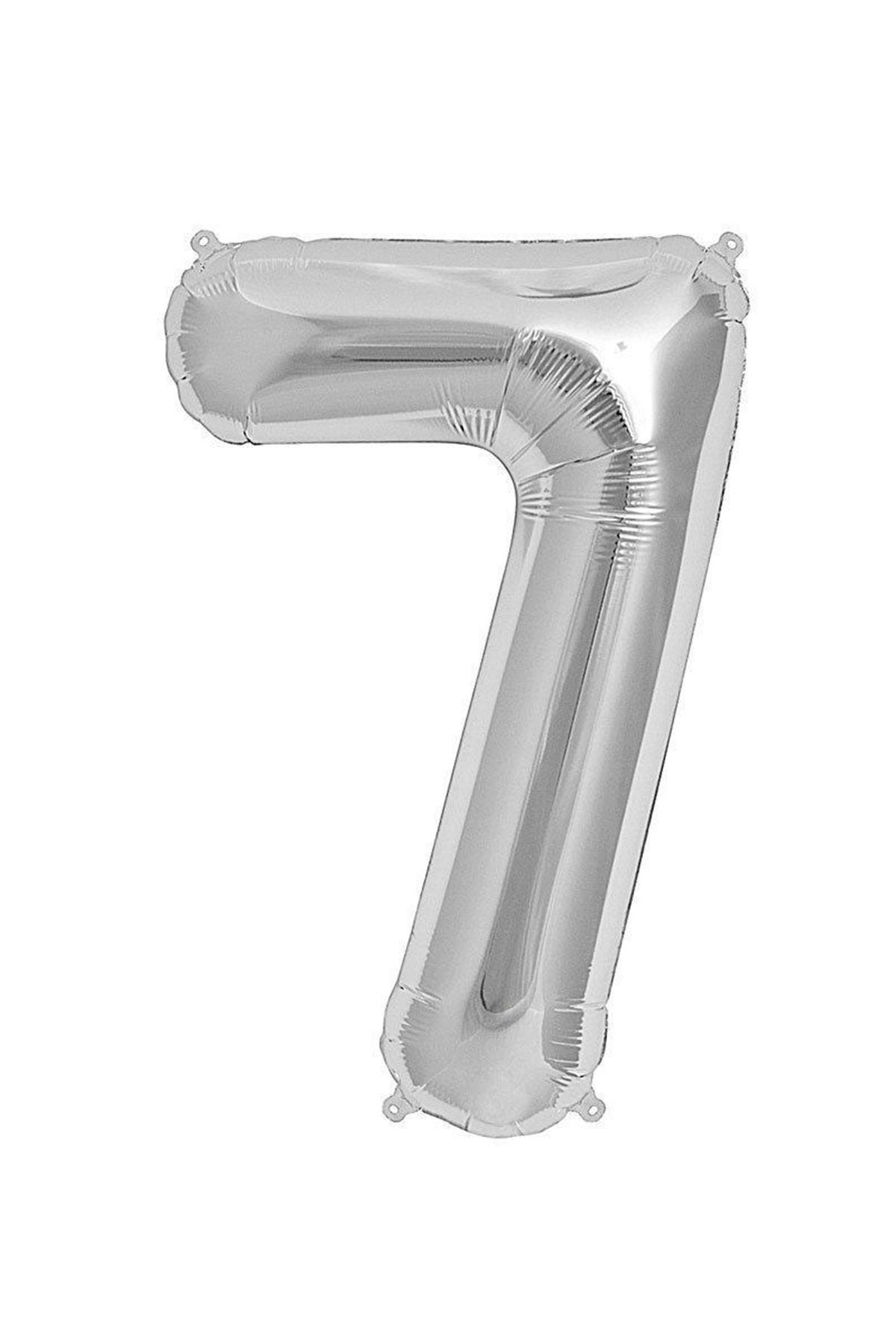 34'' Rakam Folyo Balon Silver 75 cm  ( 7 )
