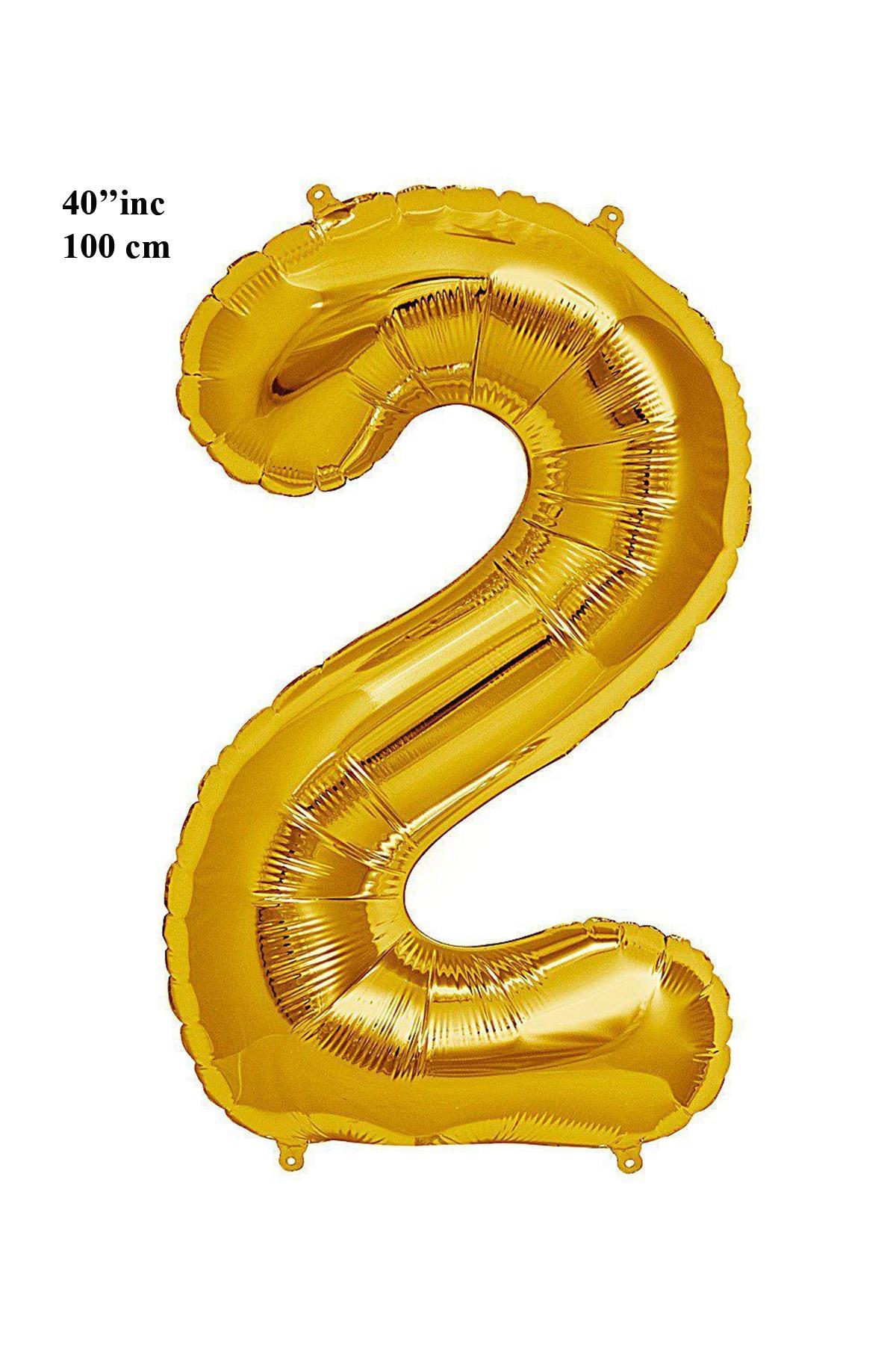 40'' Harf Folyo Balon Gold 100 cm  ( 2 )