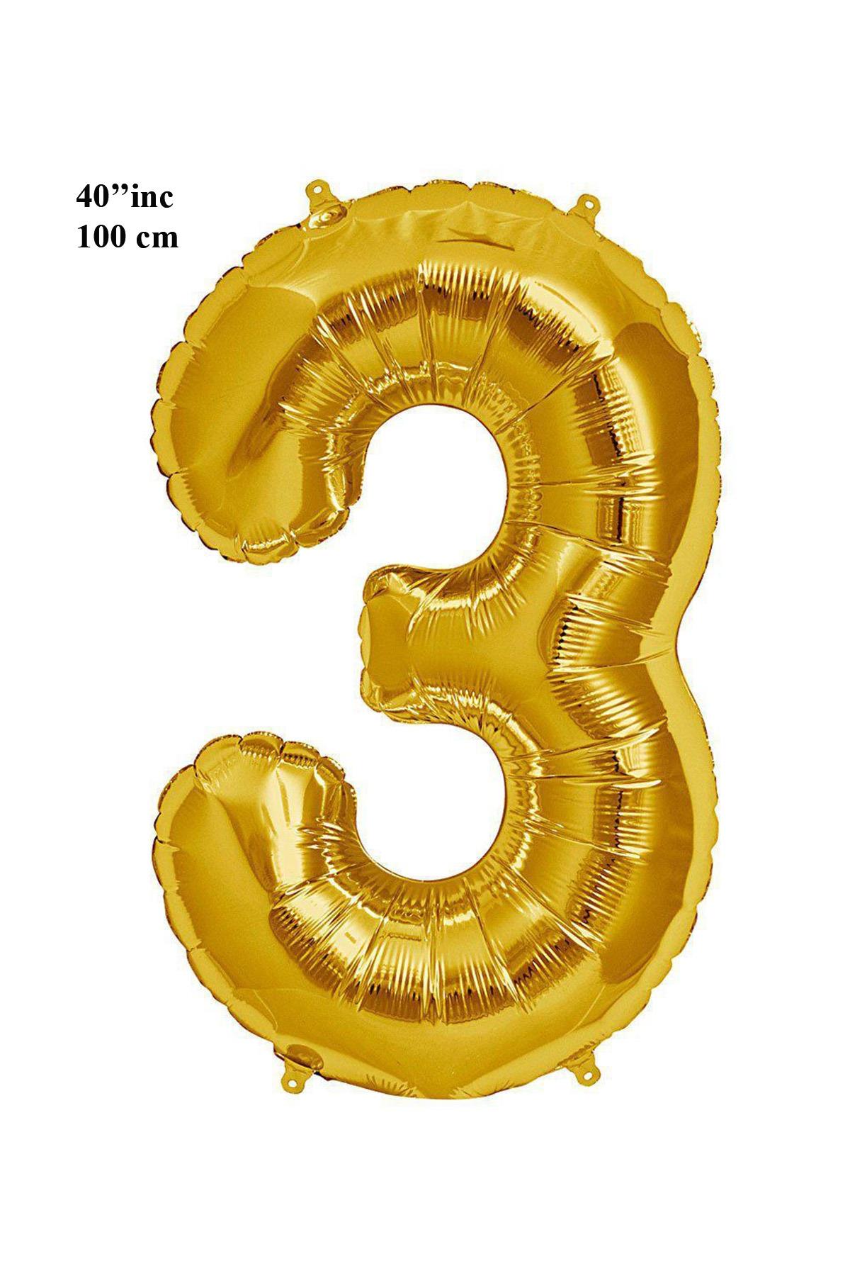 40'' Harf Folyo Balon Gold 100 cm  ( 3 )