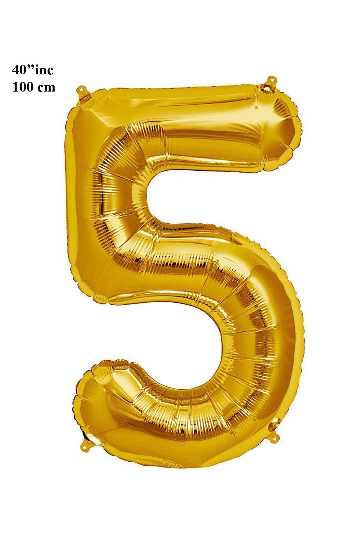 40'' Harf Folyo Balon Gold 100 cm  ( 5 )