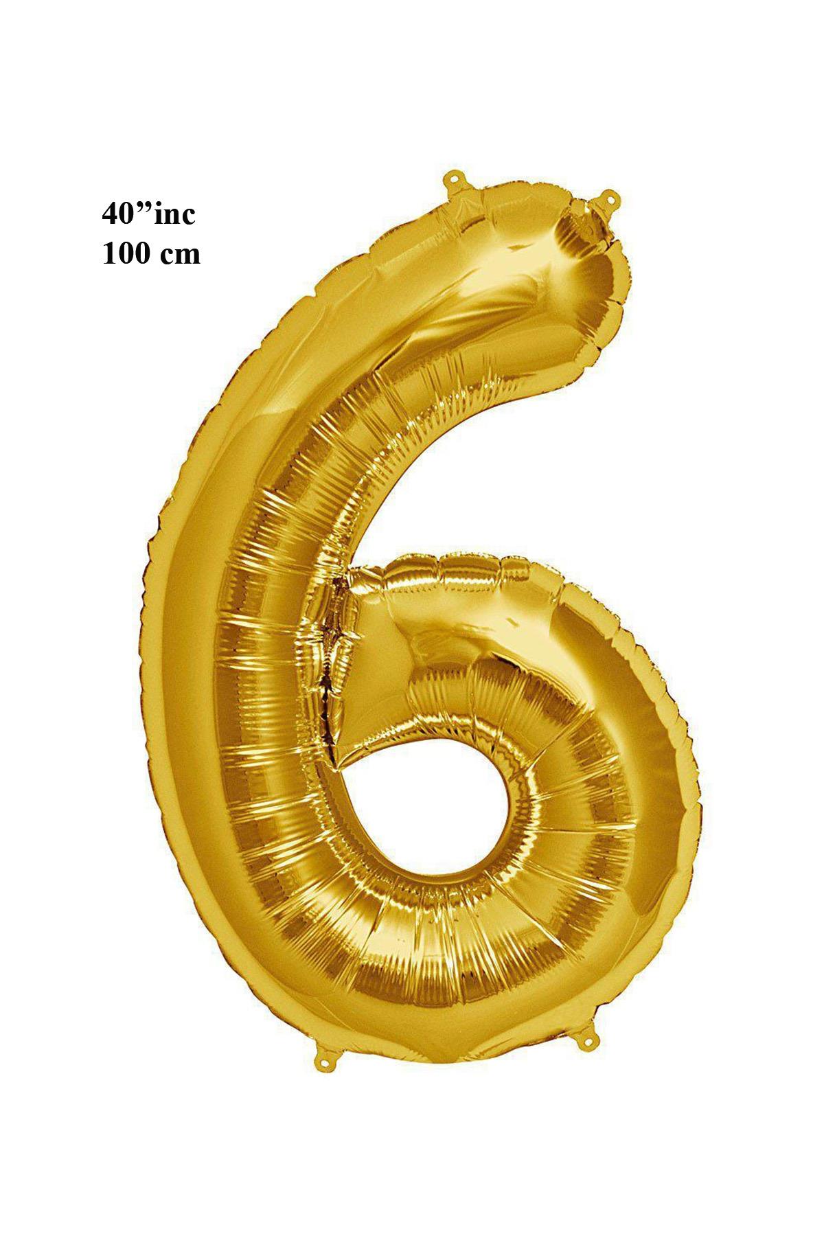 40'' Harf Folyo Balon Gold 100 cm  ( 6 )