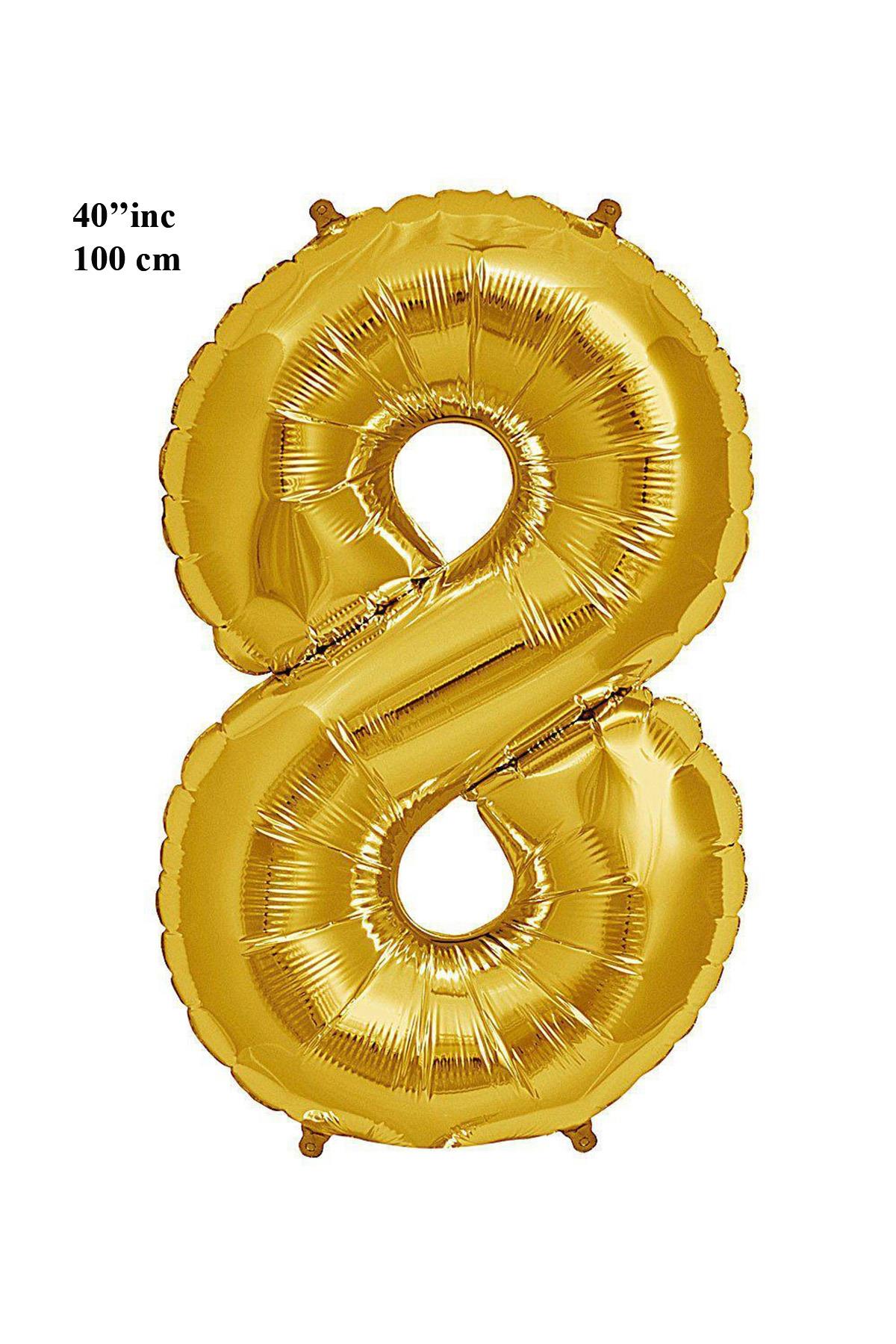 40'' Harf Folyo Balon Gold 100 cm  ( 8 )