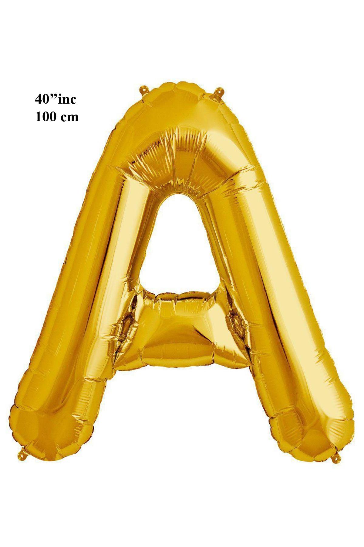 40'' Harf Folyo Balon Gold 100 cm  ( A )