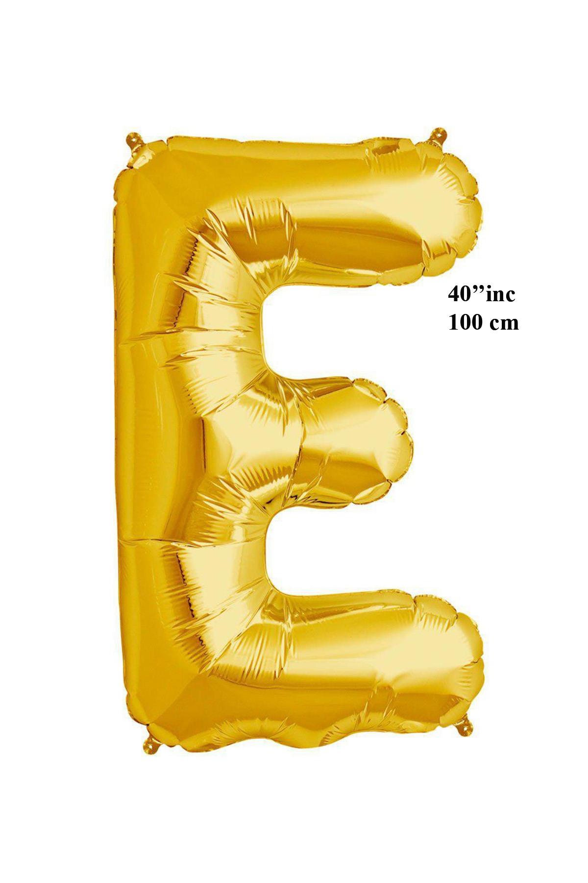 40'' Harf Folyo Balon Gold 100 cm  ( E )