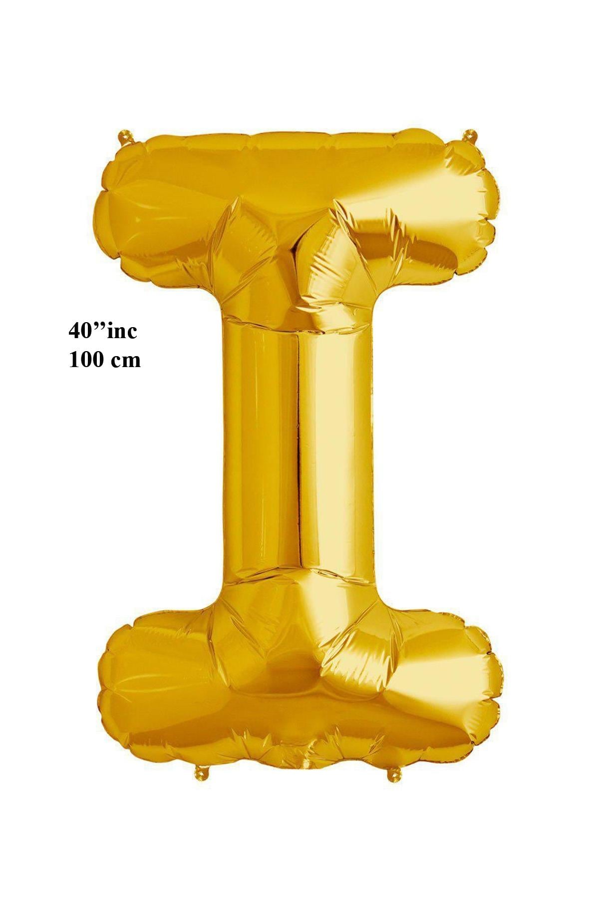 40'' Harf Folyo Balon Gold 100 cm  ( I )