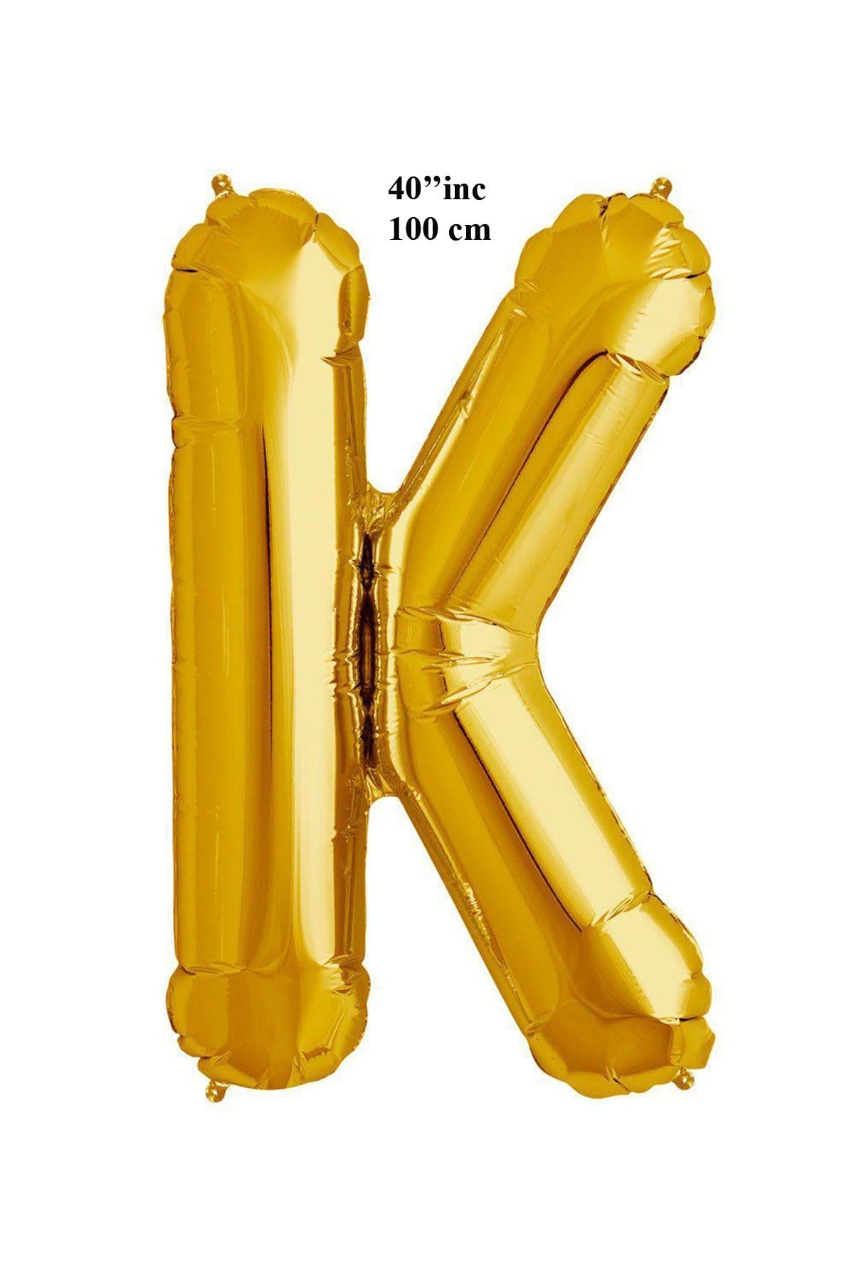 40'' Harf Folyo Balon Gold 100 cm  ( K )