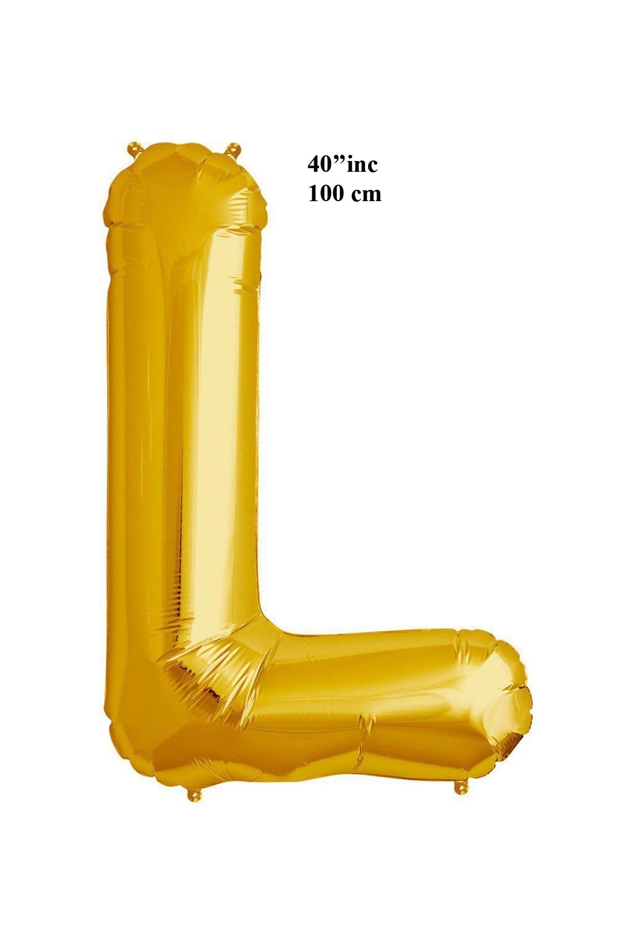 40'' Harf Folyo Balon Gold 100 cm  ( L )