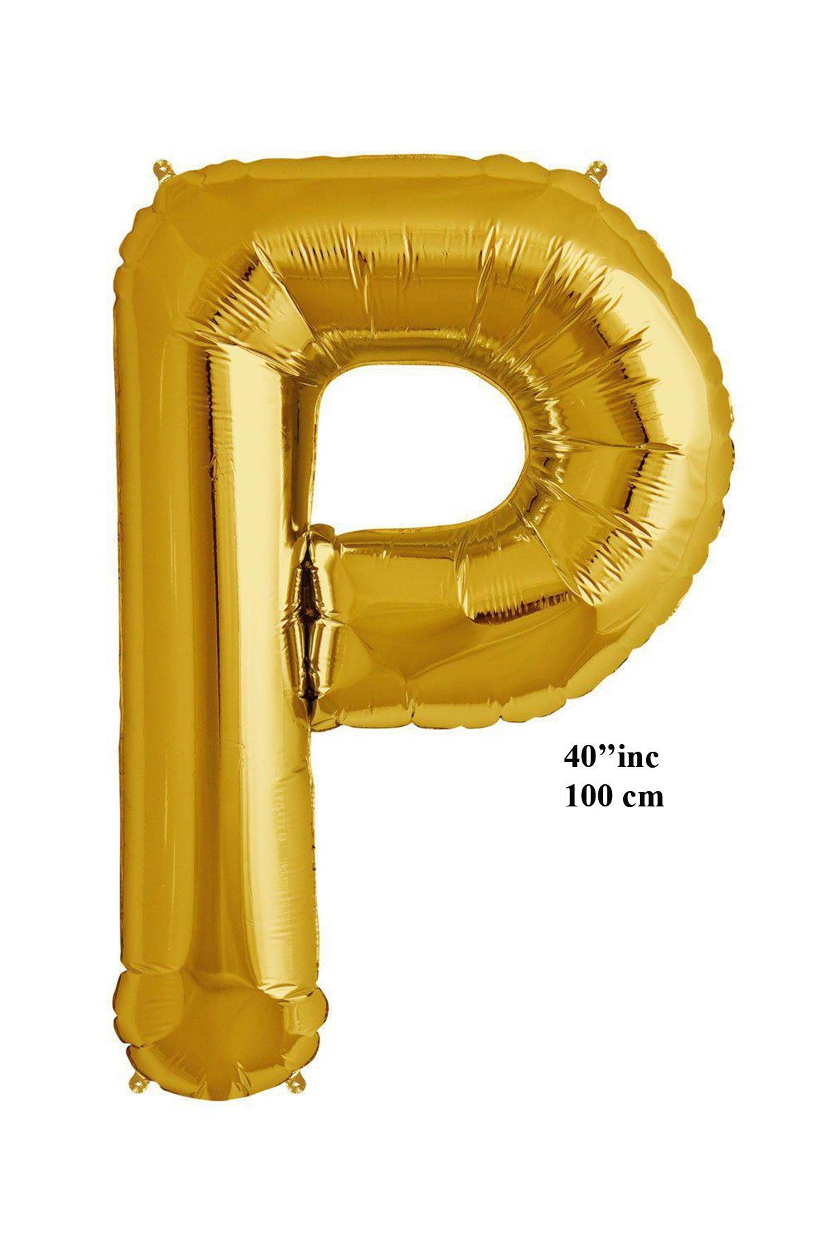 40'' Harf Folyo Balon Gold 100 cm  ( P )