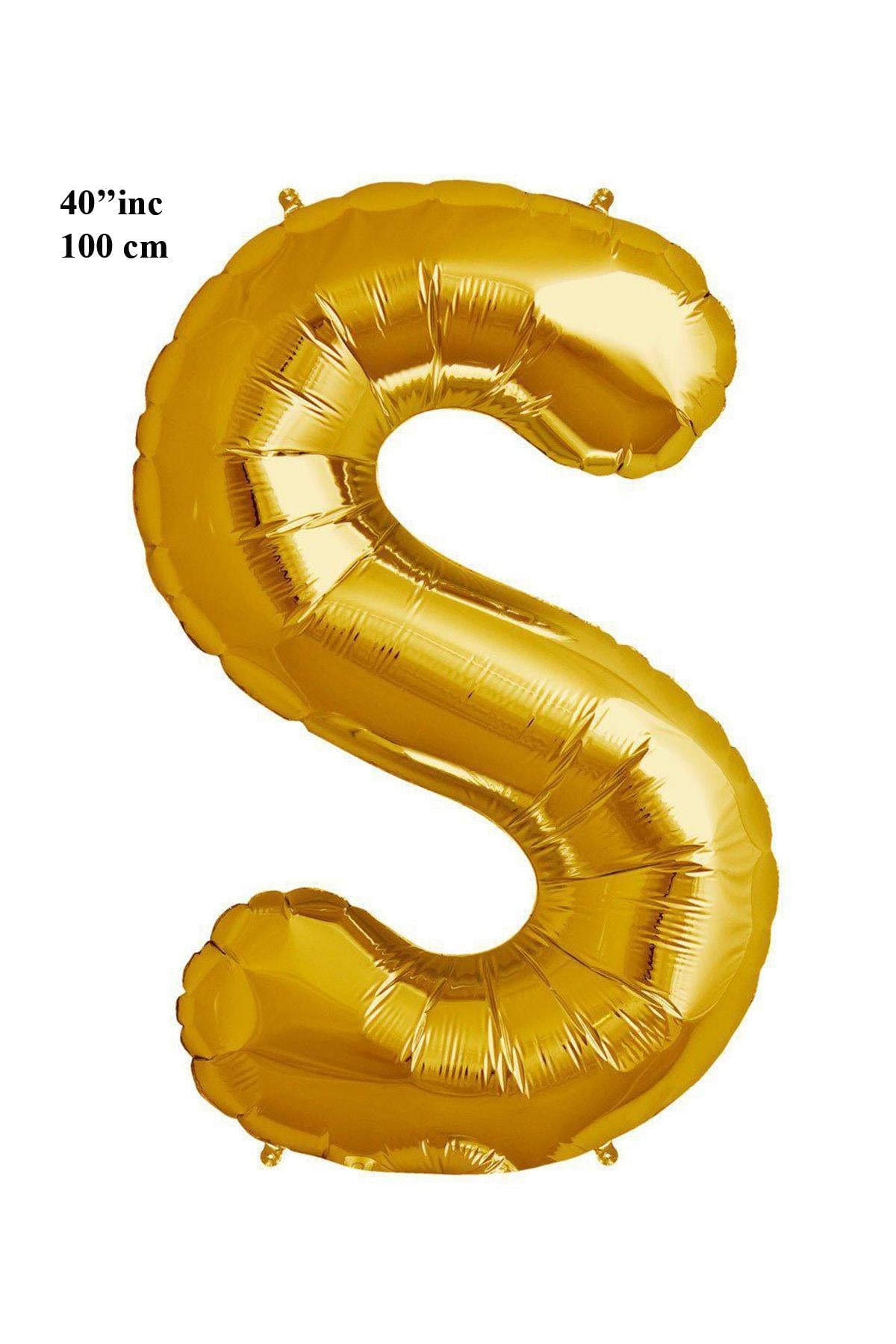 40'' Harf Folyo Balon Gold 100 cm  ( S )