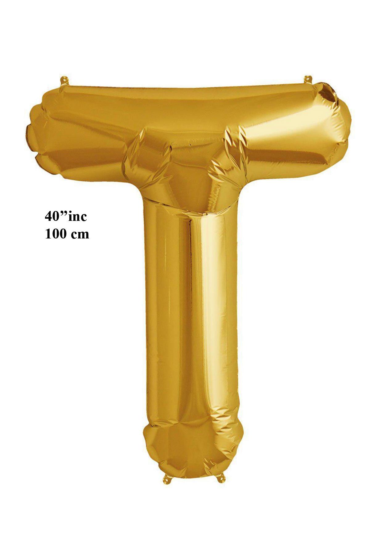 40'' Harf Folyo Balon Gold 100 cm  ( T )