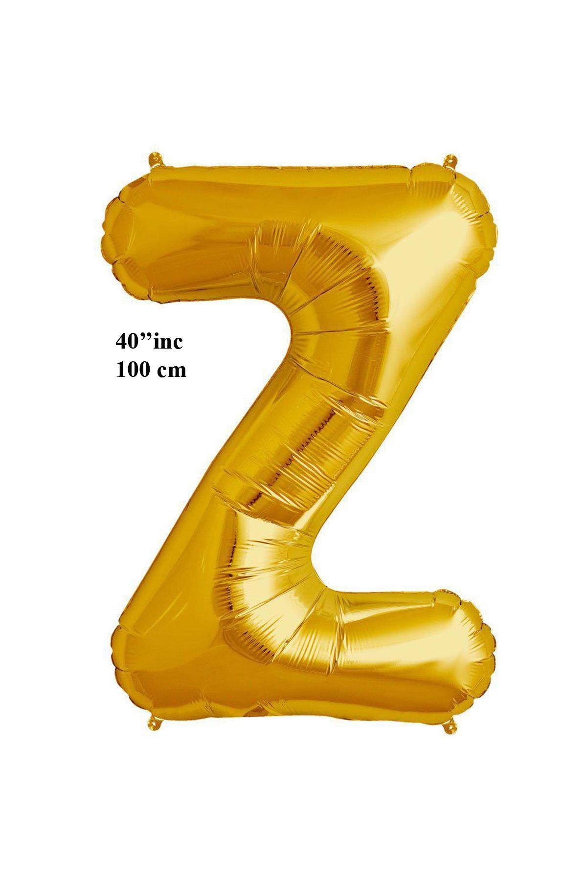 40'' Harf Folyo Balon Gold 100 cm  ( Z )