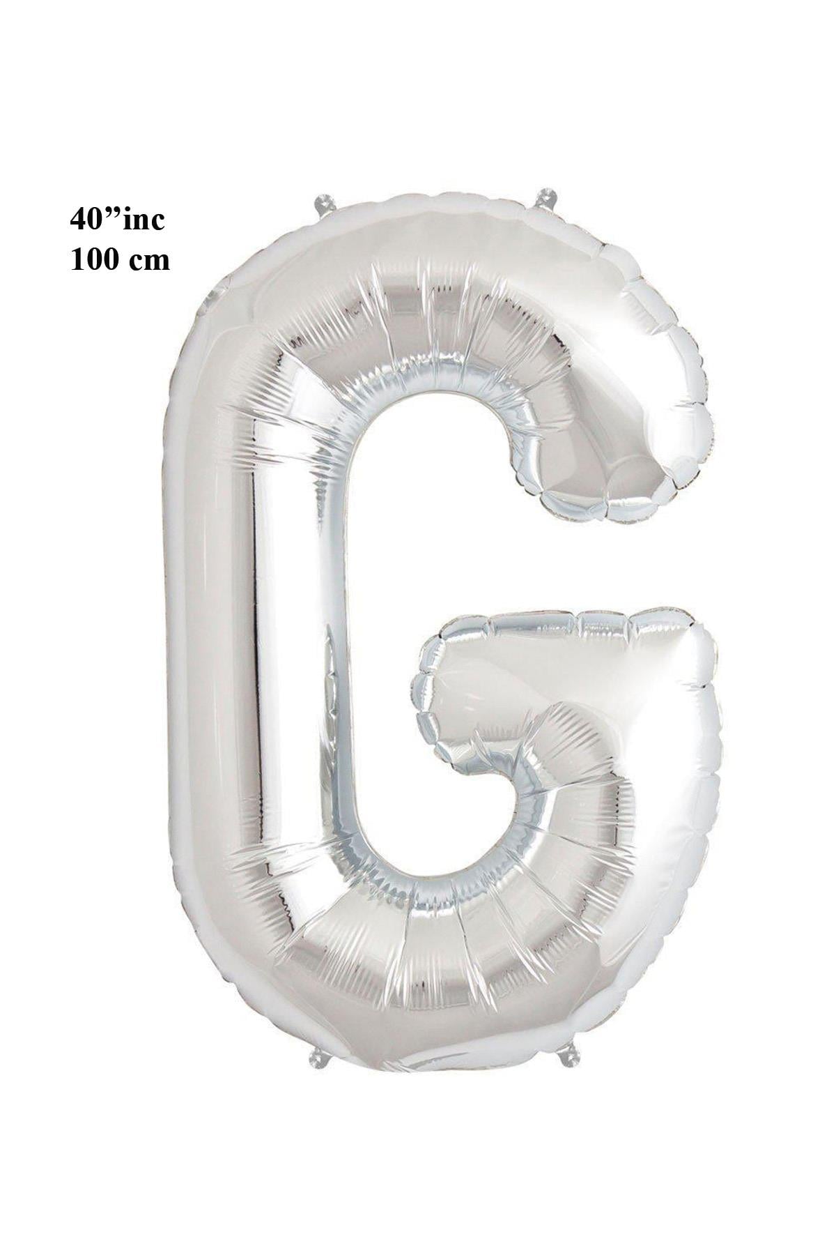 40'' Harf Folyo Balon Gümüş 100 cm  ( G )