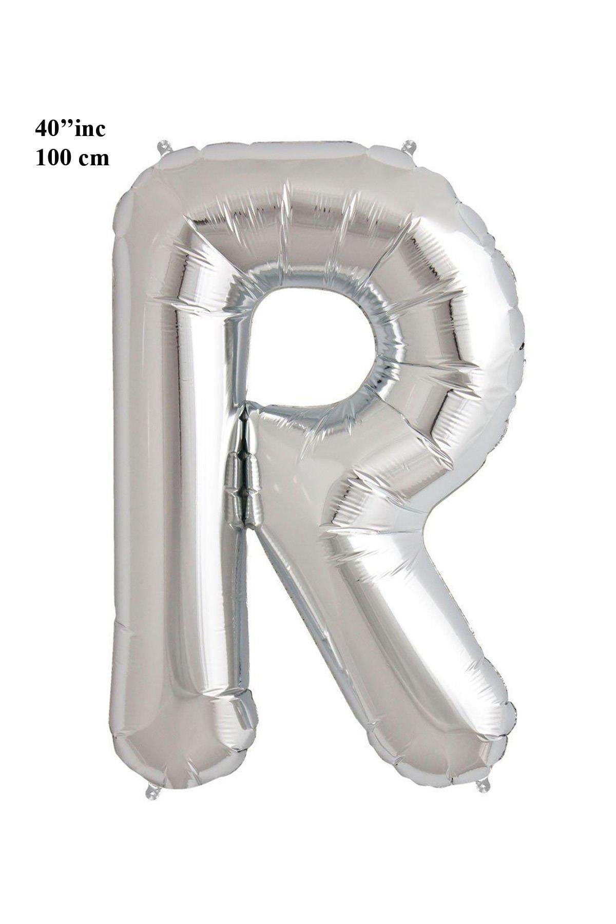 40'' Harf Folyo Balon Gümüş 100 cm  ( R )