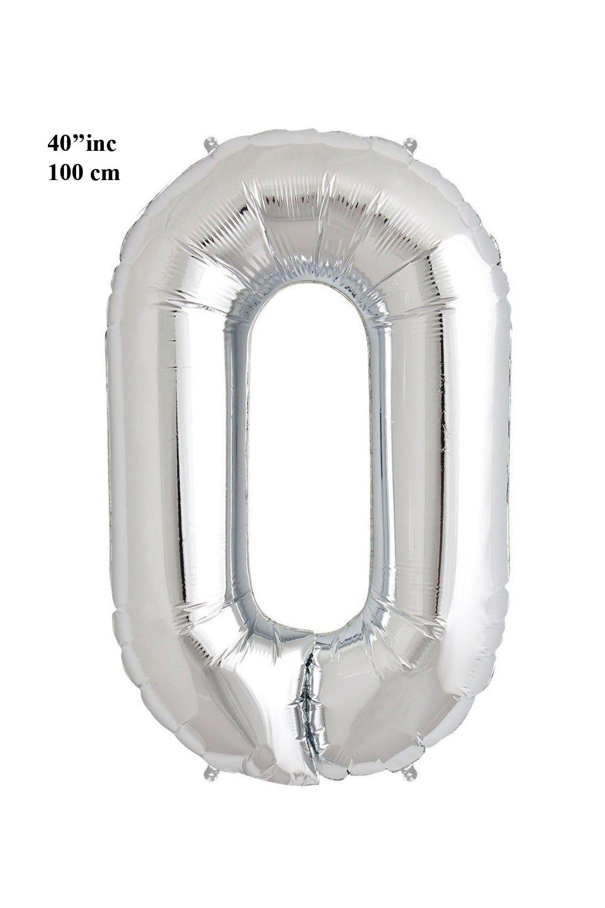 40'' Rakam Folyo Balon Gümüş 100 cm  ( 0 )
