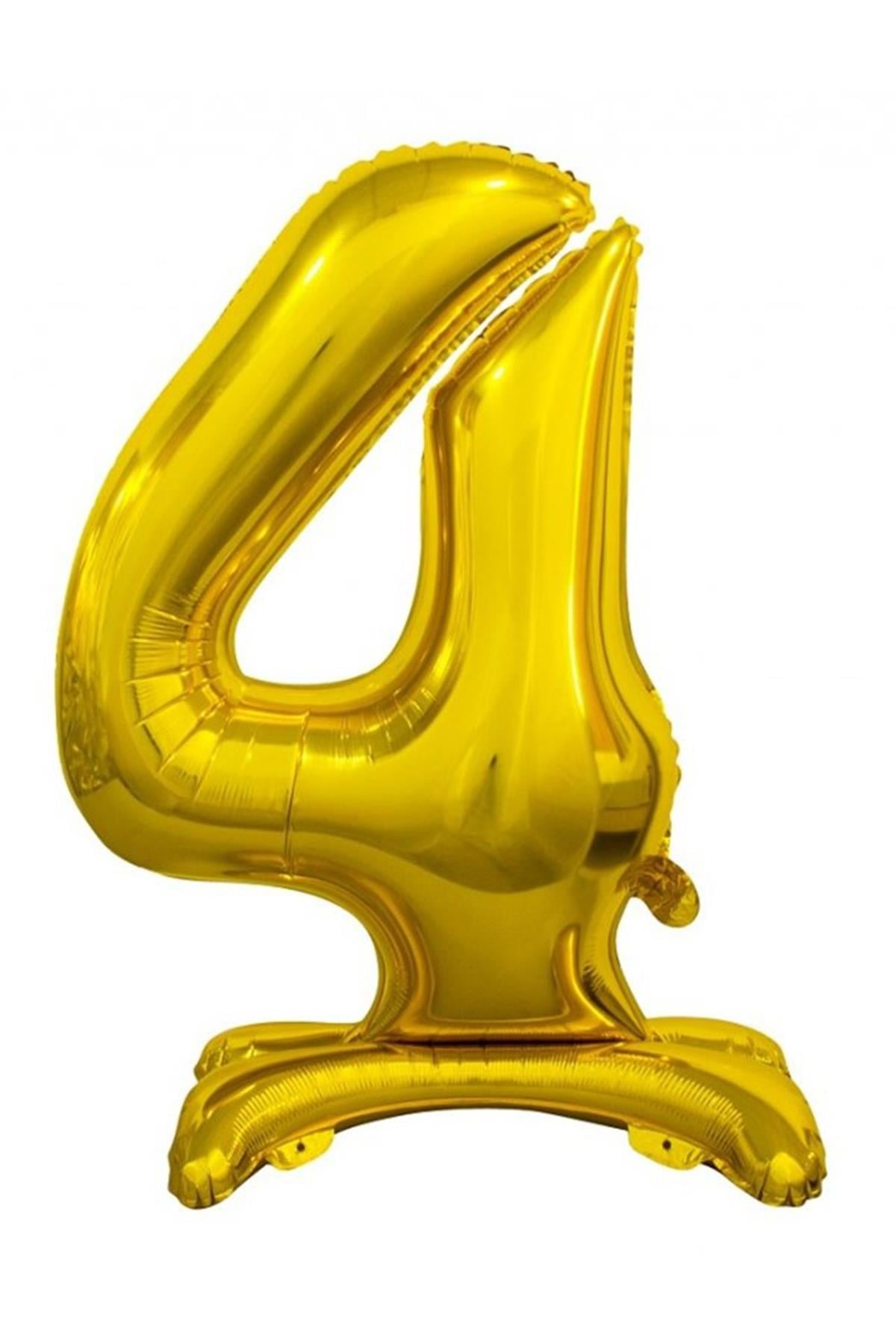 Ayaklı Folyo Balon Gold 75 cm ( 4 )