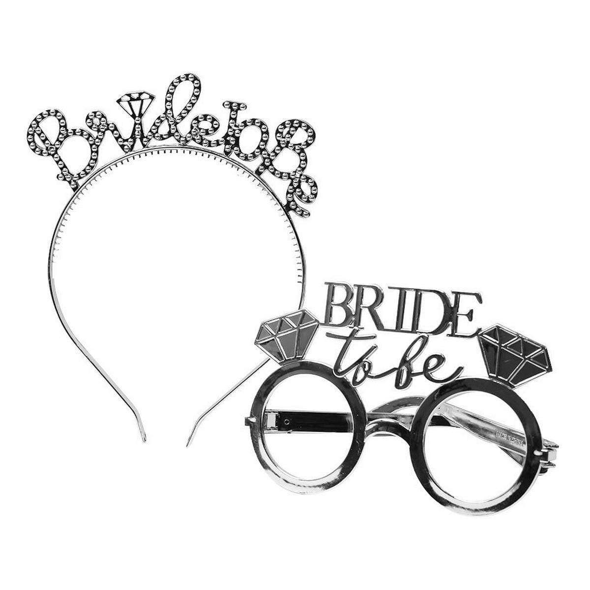 Bride Taç Gözlük Seti Gümüş 