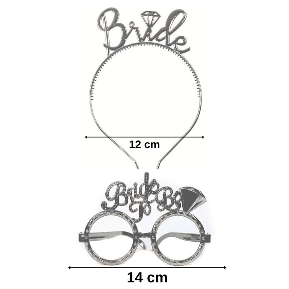 Bride Taç Gözlük Seti Gümüş 