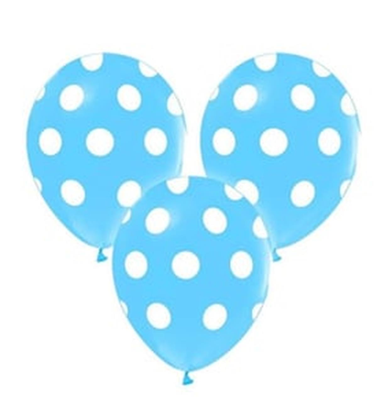 Mavi Puantiyeli Balon  25 Adet