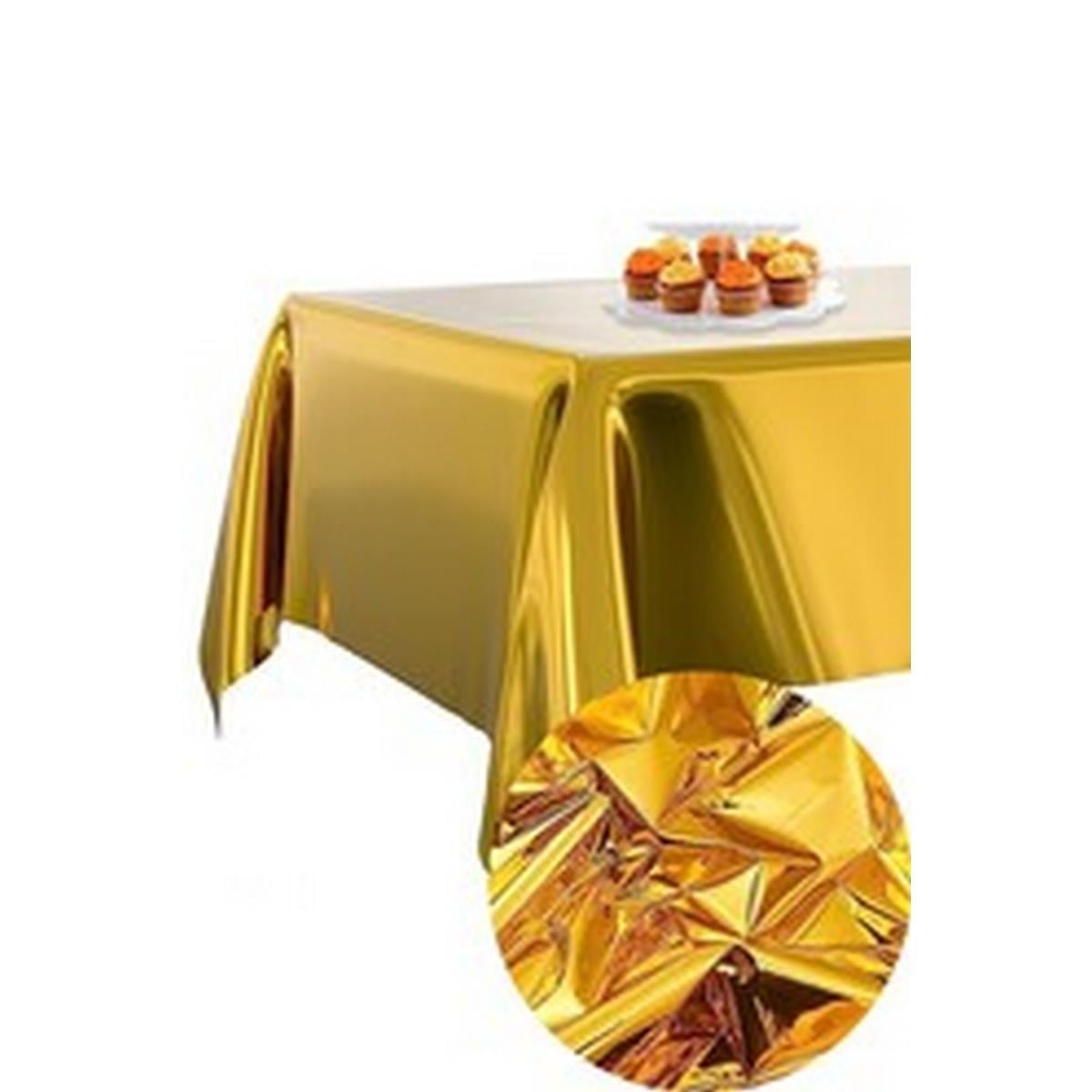 Metalik Masa Örtüsü Gold